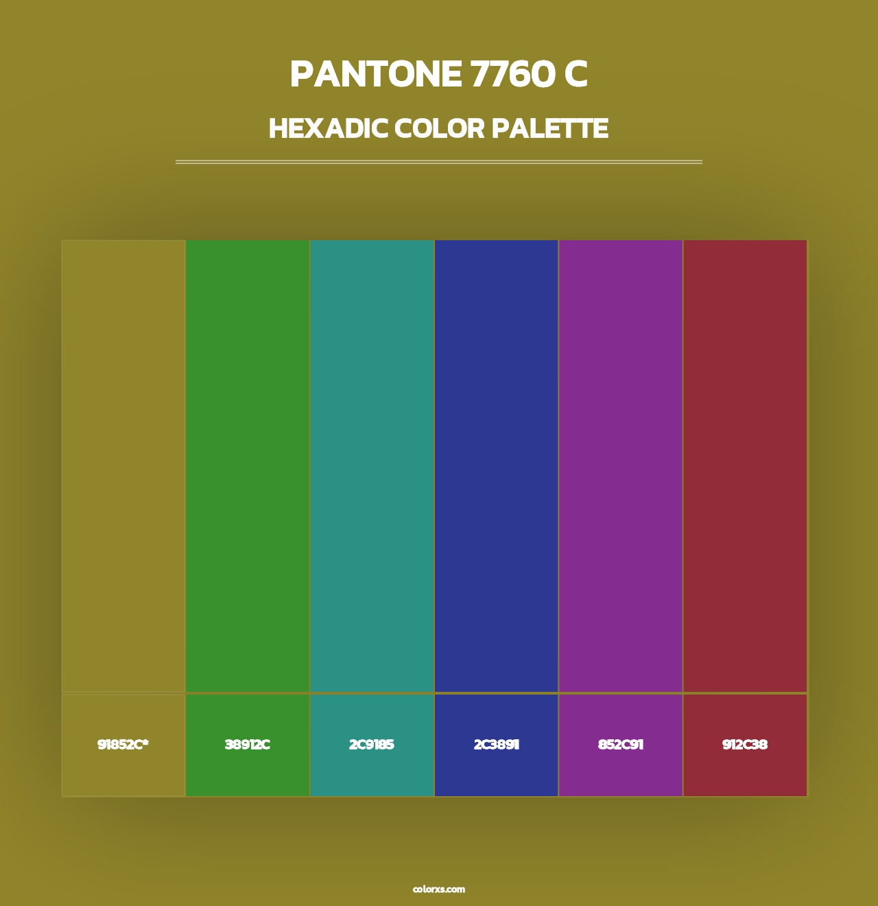 PANTONE 7760 C - Hexadic Color Palette