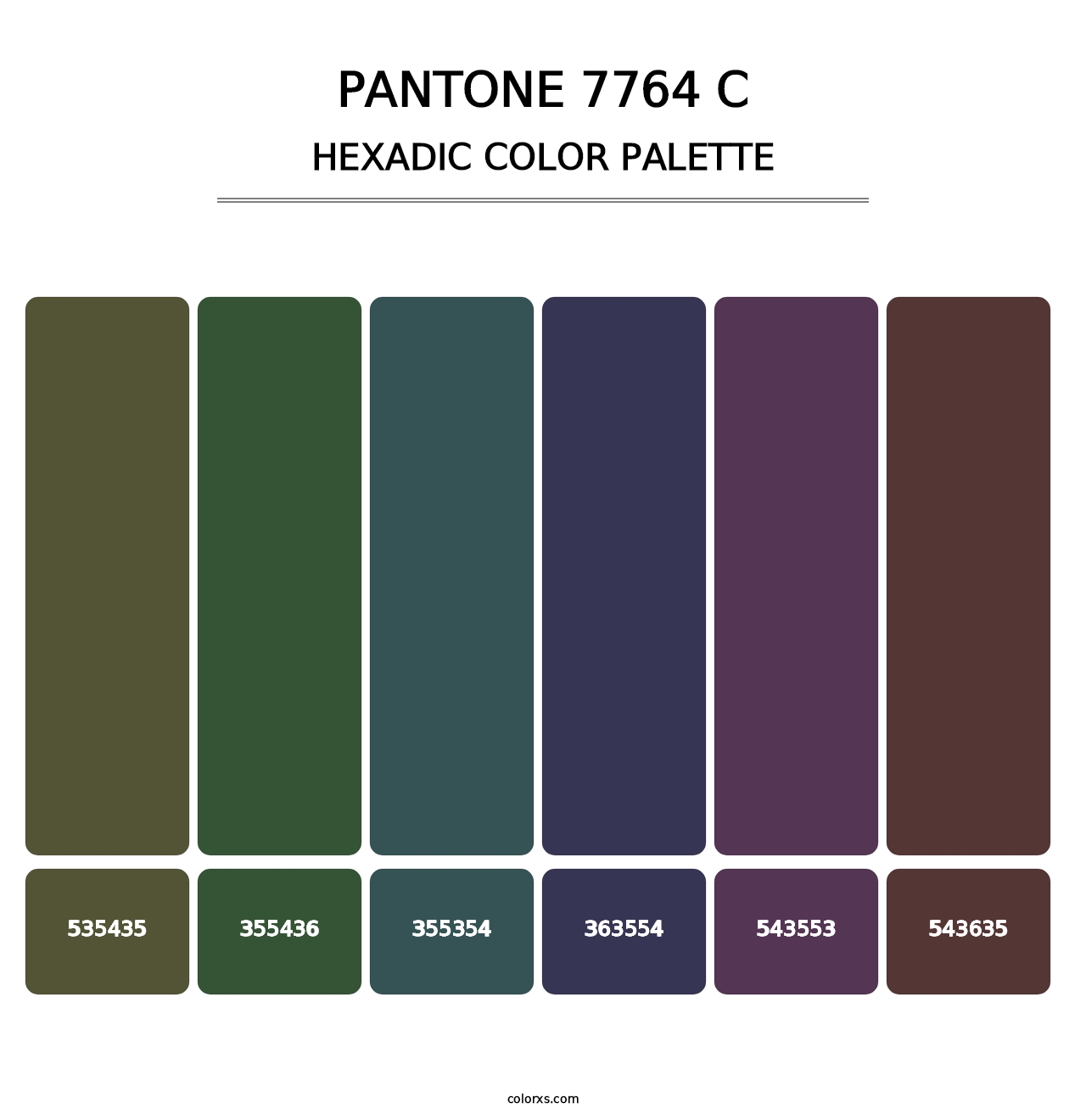 PANTONE 7764 C - Hexadic Color Palette