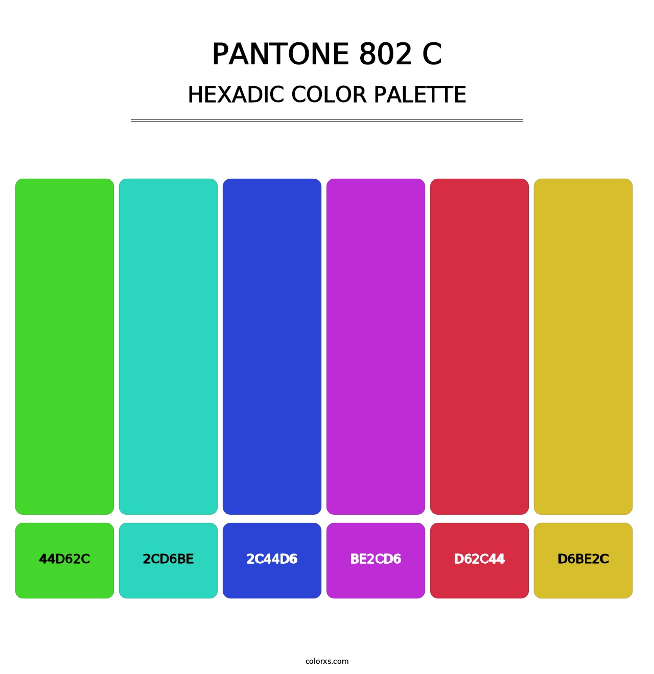 PANTONE 802 C - Hexadic Color Palette