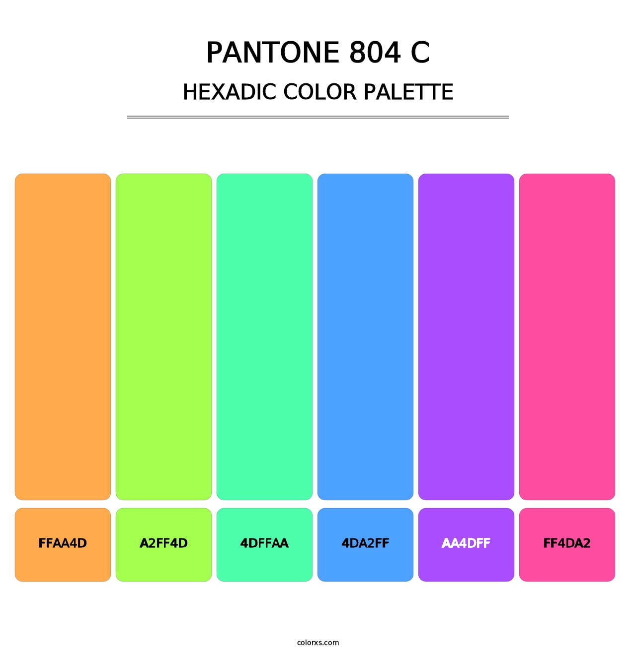 PANTONE 804 C - Hexadic Color Palette