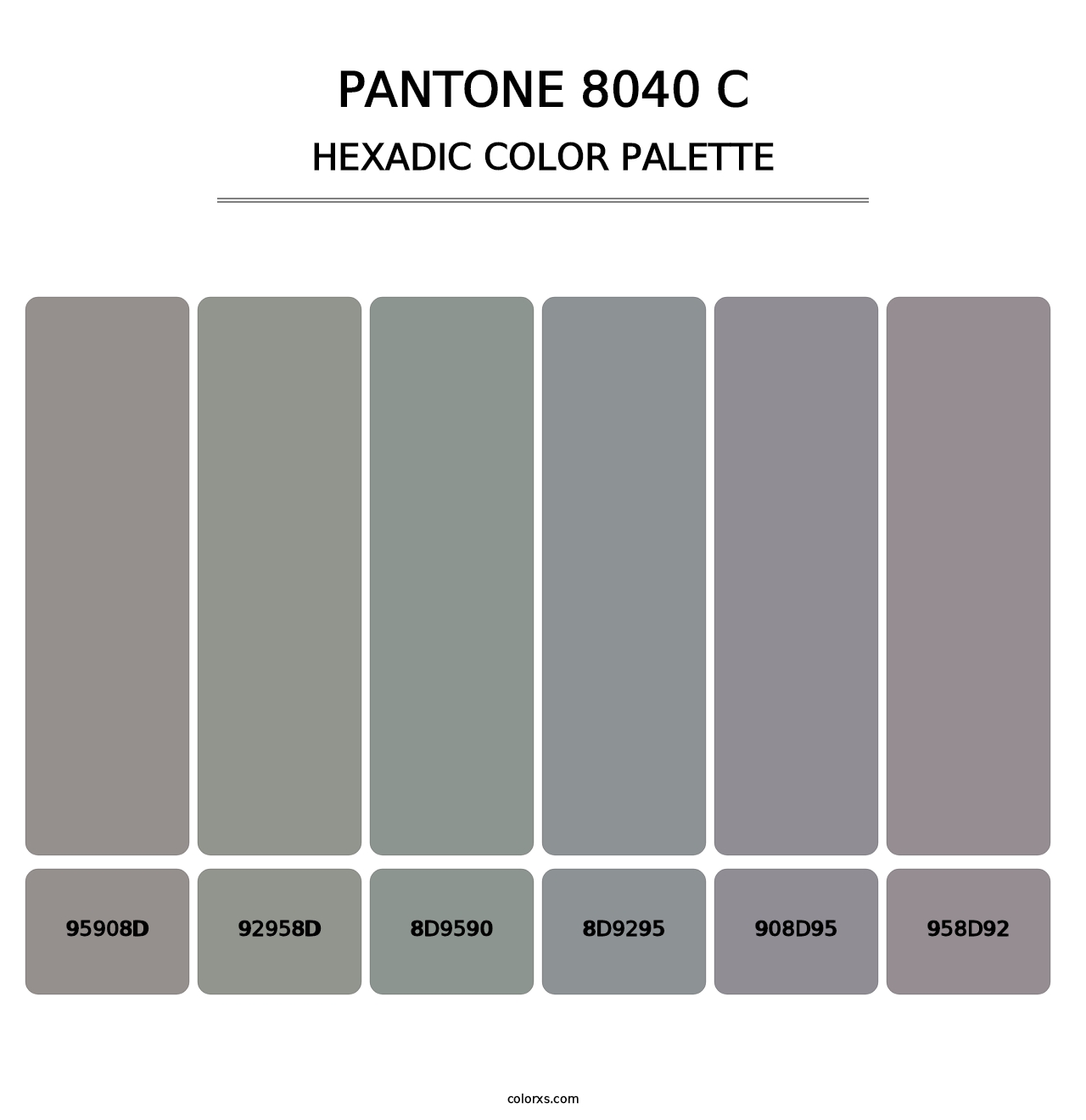 PANTONE 8040 C - Hexadic Color Palette