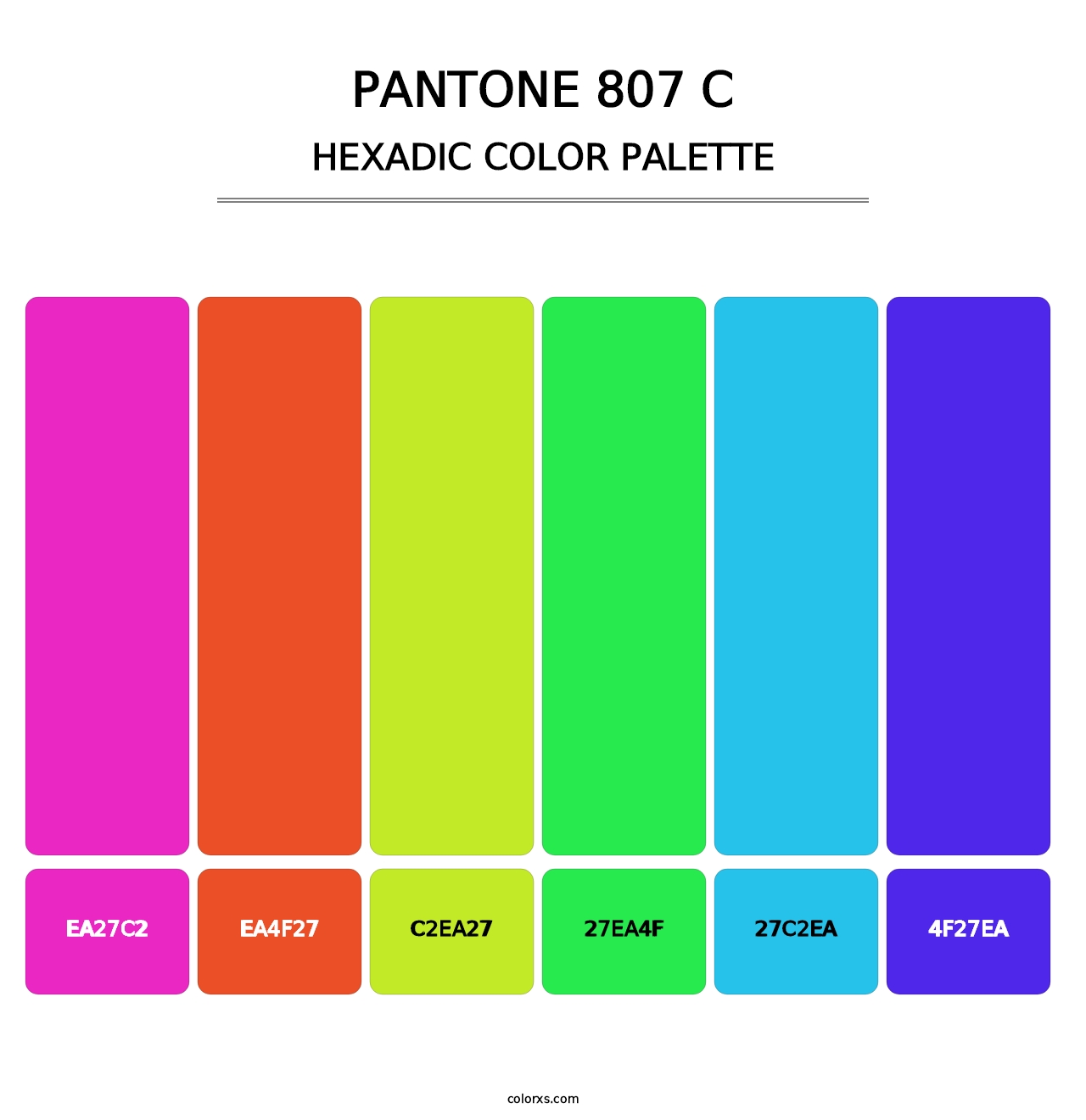 PANTONE 807 C - Hexadic Color Palette
