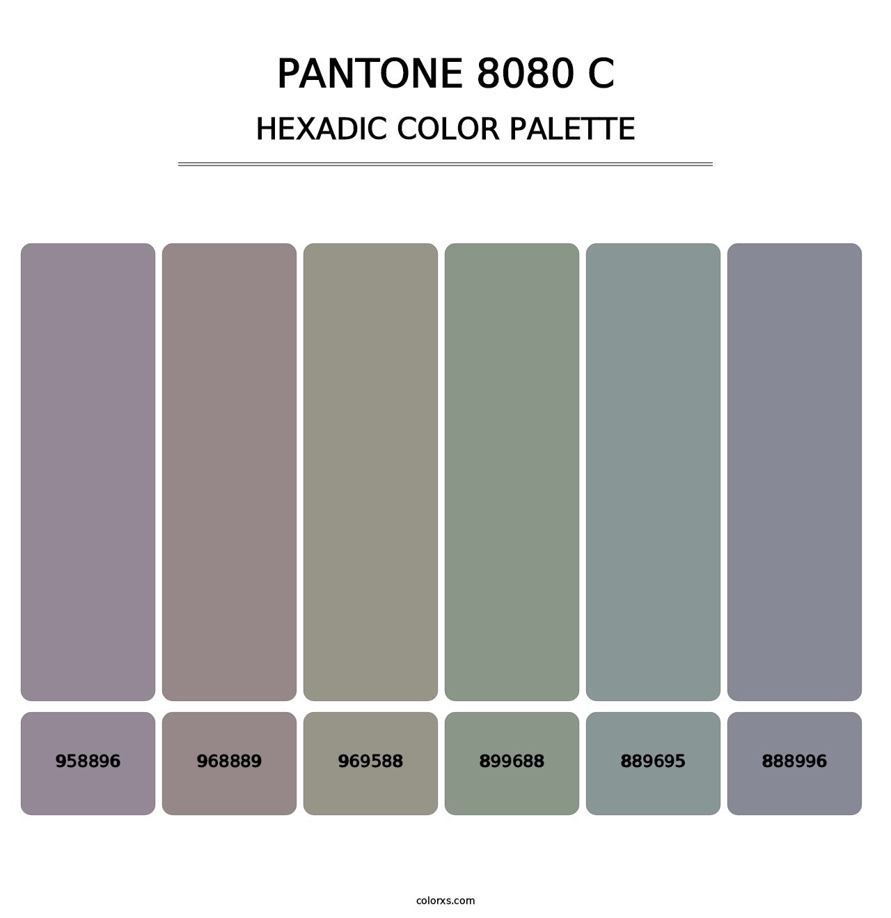 PANTONE 8080 C - Hexadic Color Palette