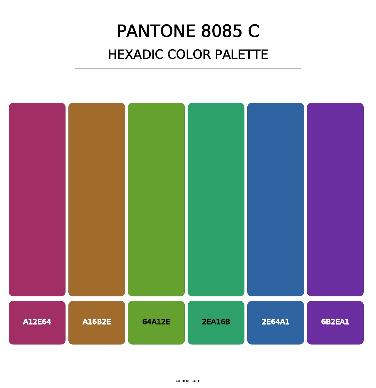 PANTONE 8085 C - Hexadic Color Palette