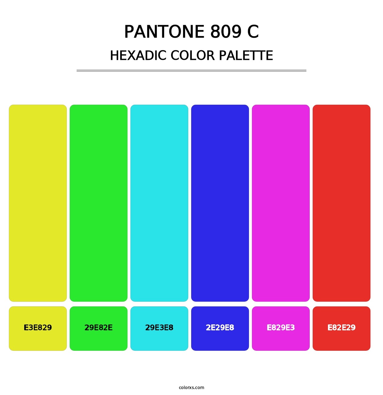 PANTONE 809 C - Hexadic Color Palette