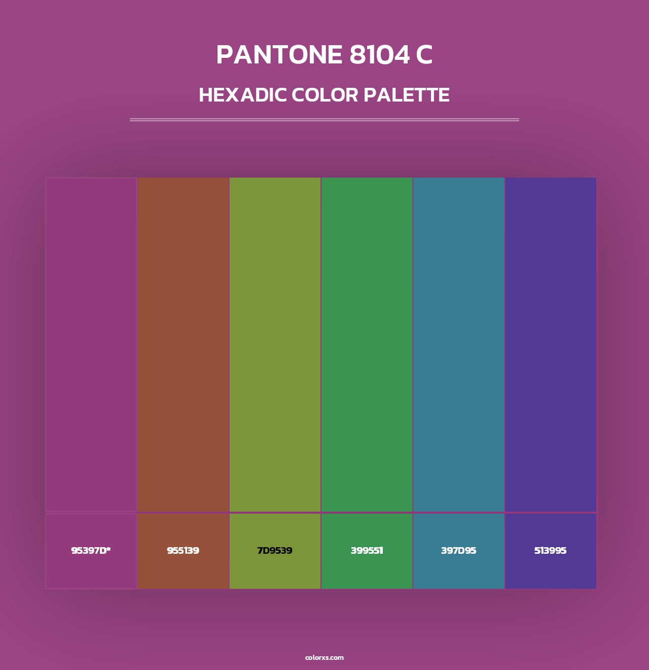 PANTONE 8104 C - Hexadic Color Palette