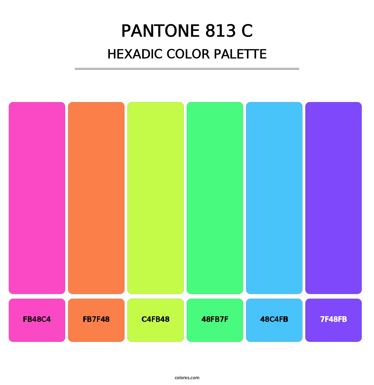PANTONE 813 C - Hexadic Color Palette