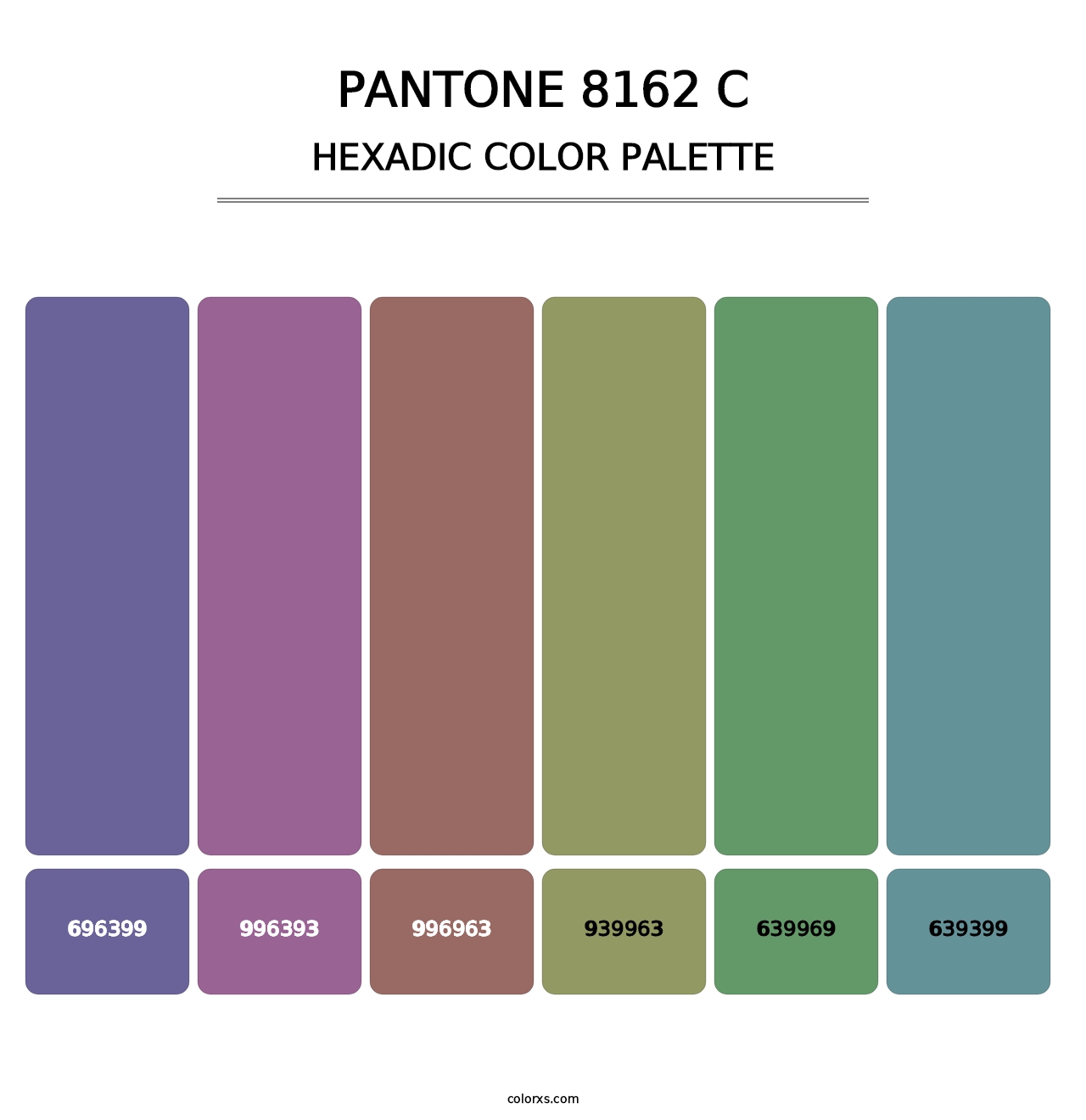 PANTONE 8162 C - Hexadic Color Palette