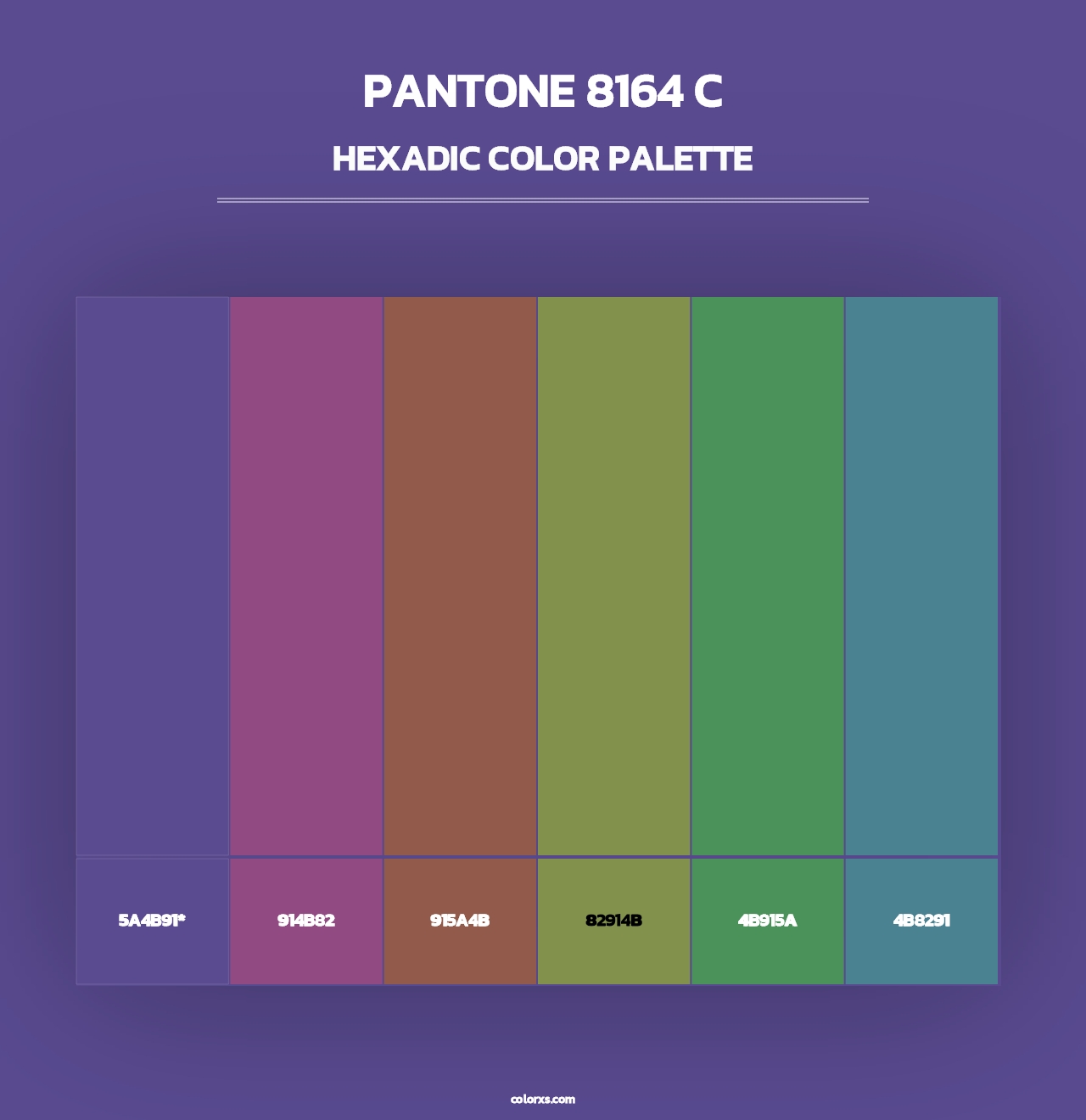 PANTONE 8164 C - Hexadic Color Palette
