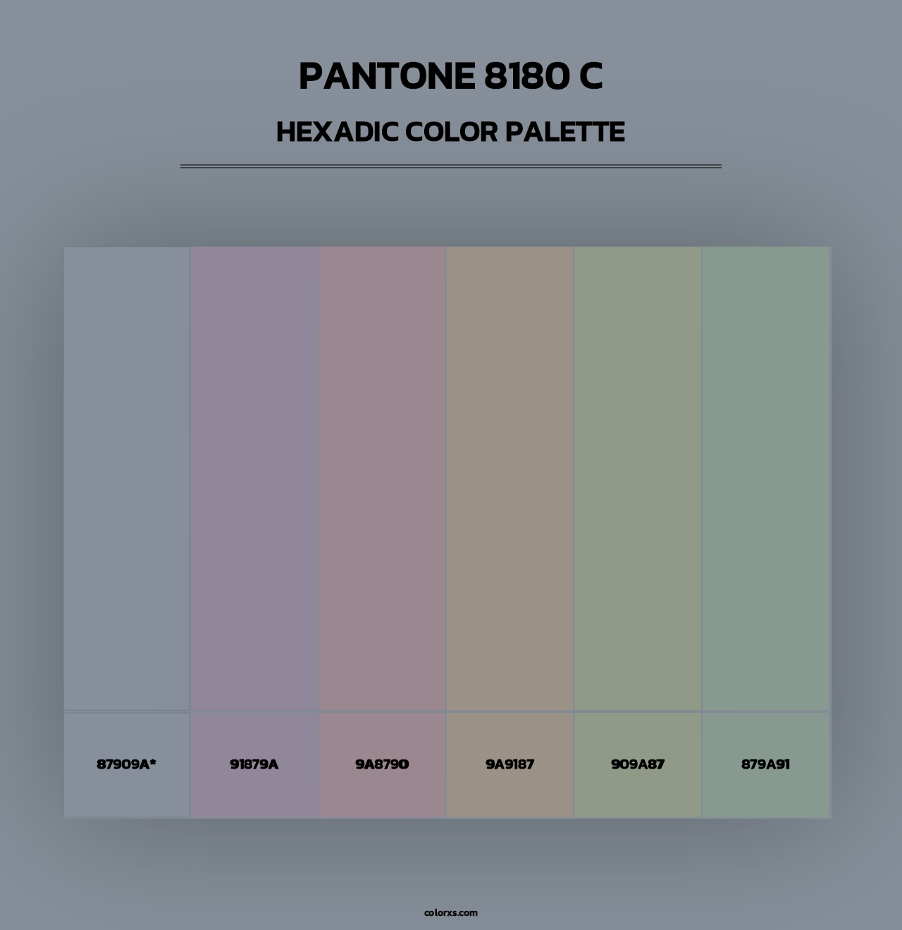 PANTONE 8180 C - Hexadic Color Palette