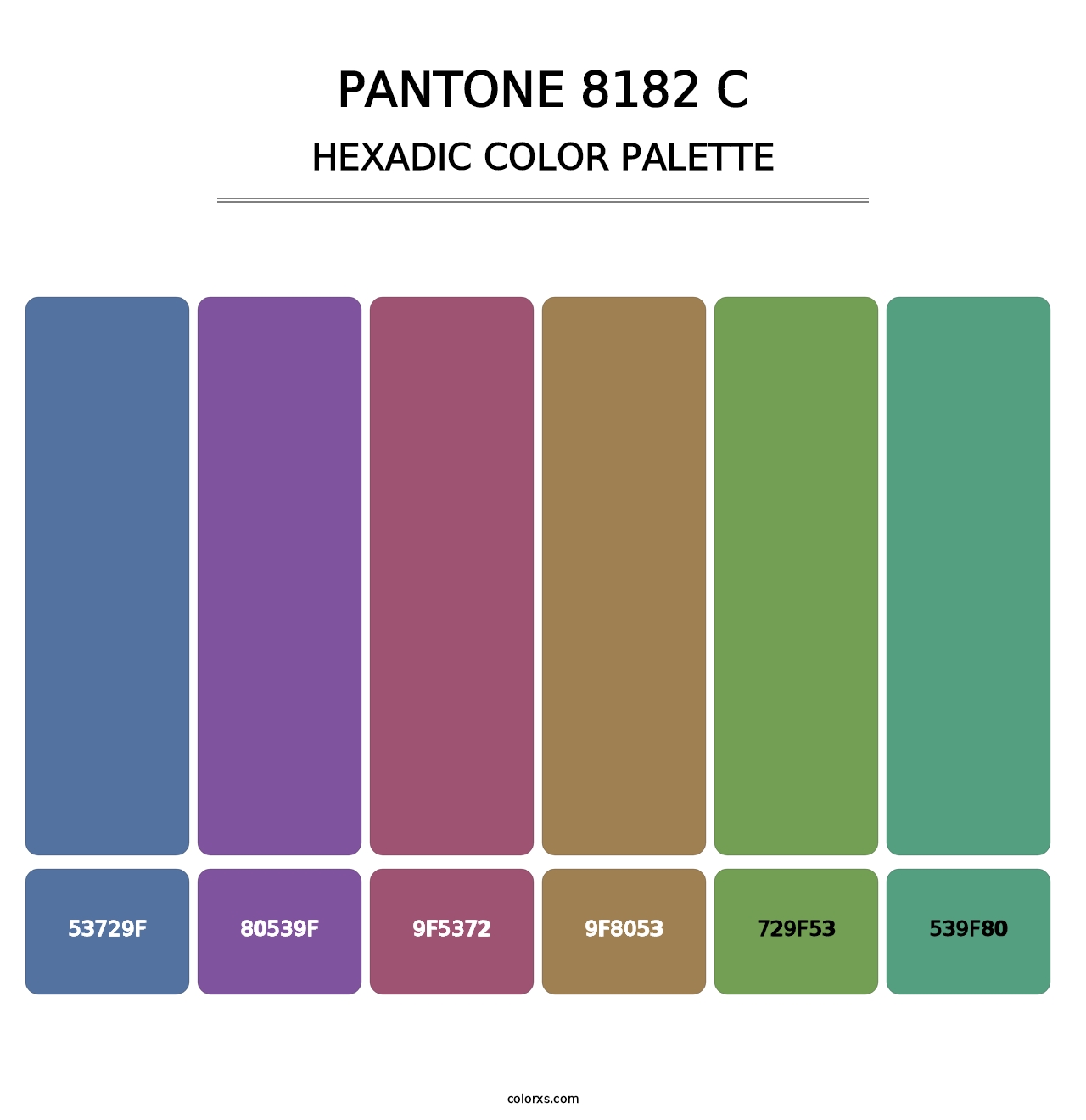 PANTONE 8182 C - Hexadic Color Palette