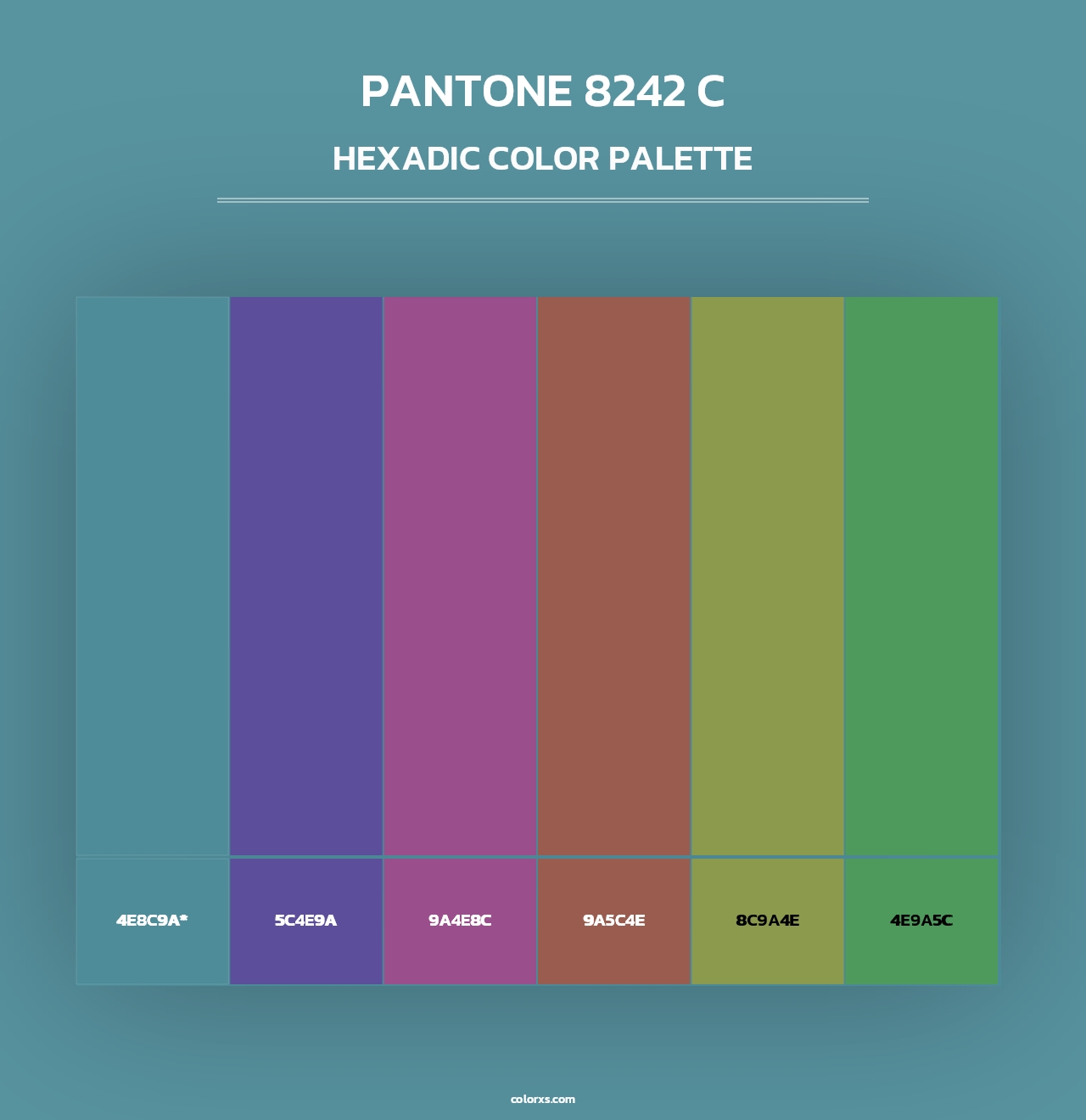 PANTONE 8242 C - Hexadic Color Palette