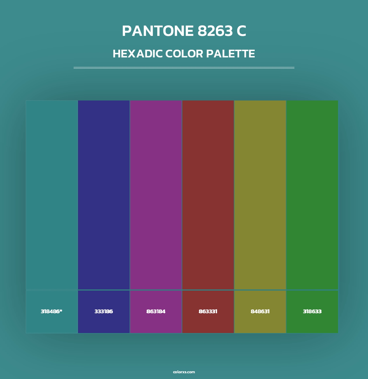 PANTONE 8263 C - Hexadic Color Palette