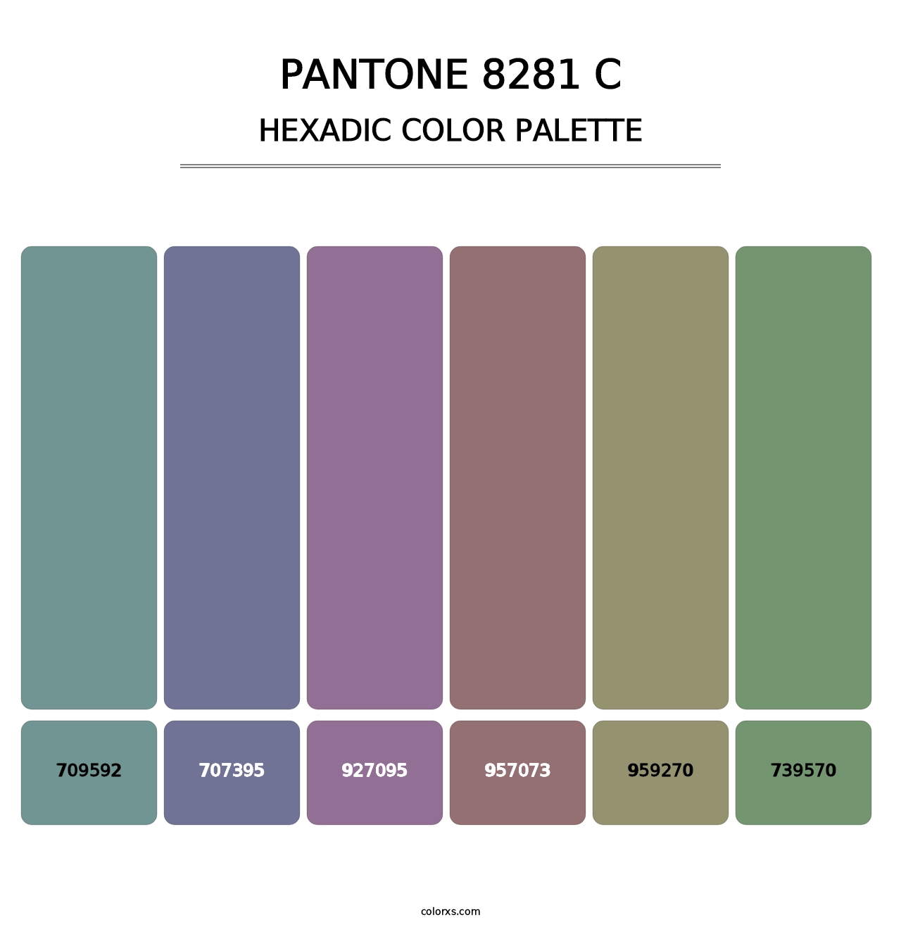 PANTONE 8281 C - Hexadic Color Palette