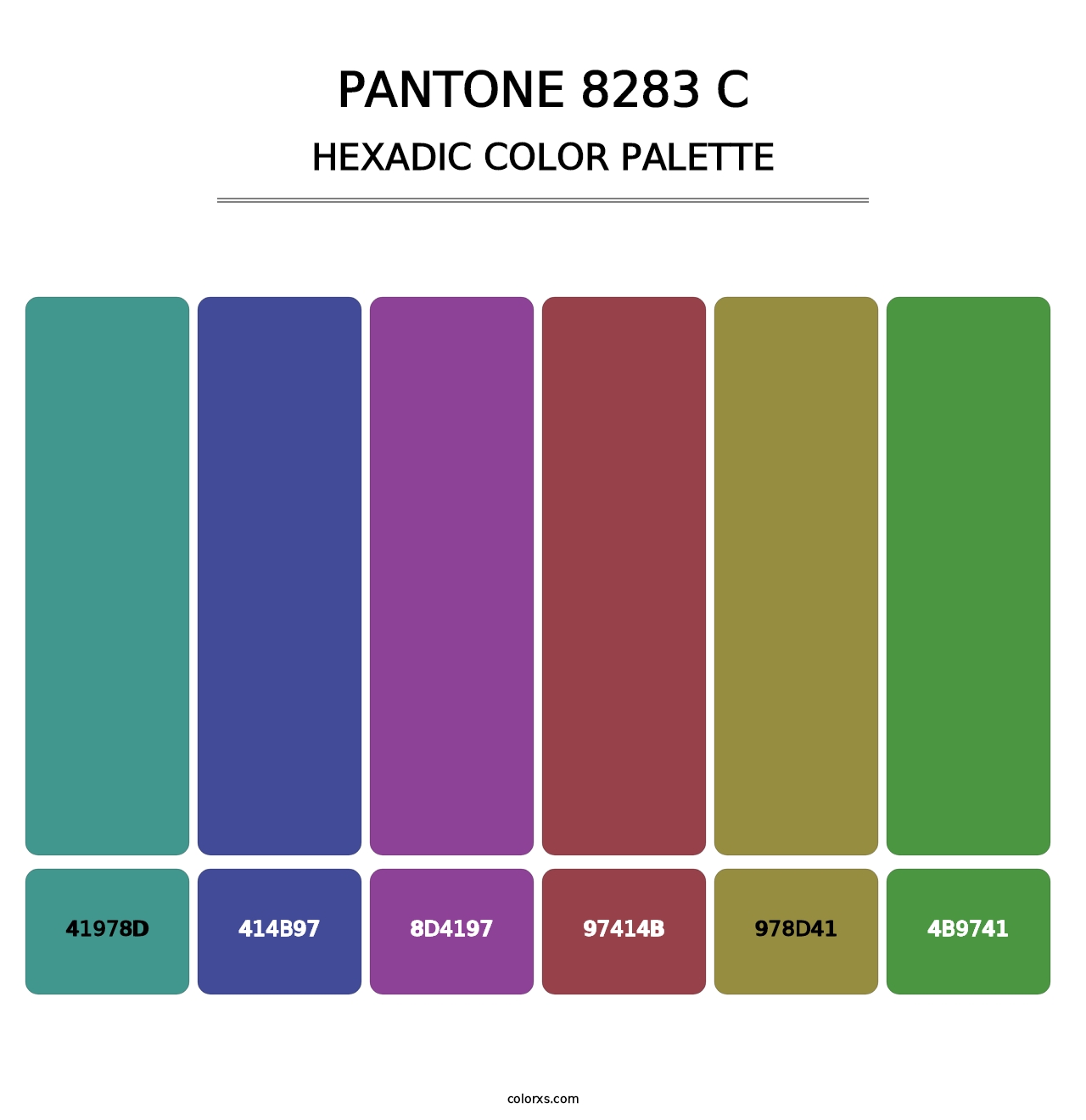 PANTONE 8283 C - Hexadic Color Palette