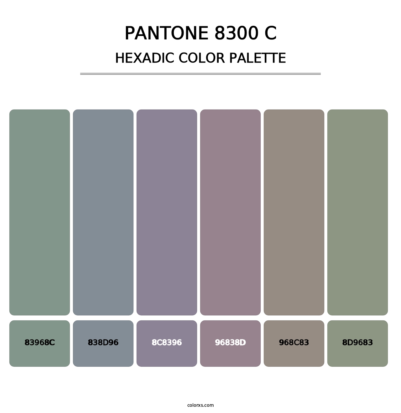 PANTONE 8300 C - Hexadic Color Palette