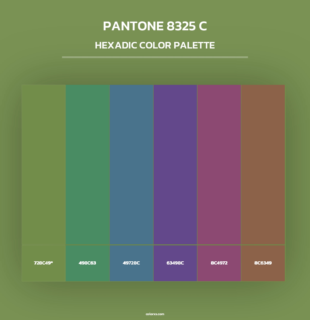 PANTONE 8325 C - Hexadic Color Palette