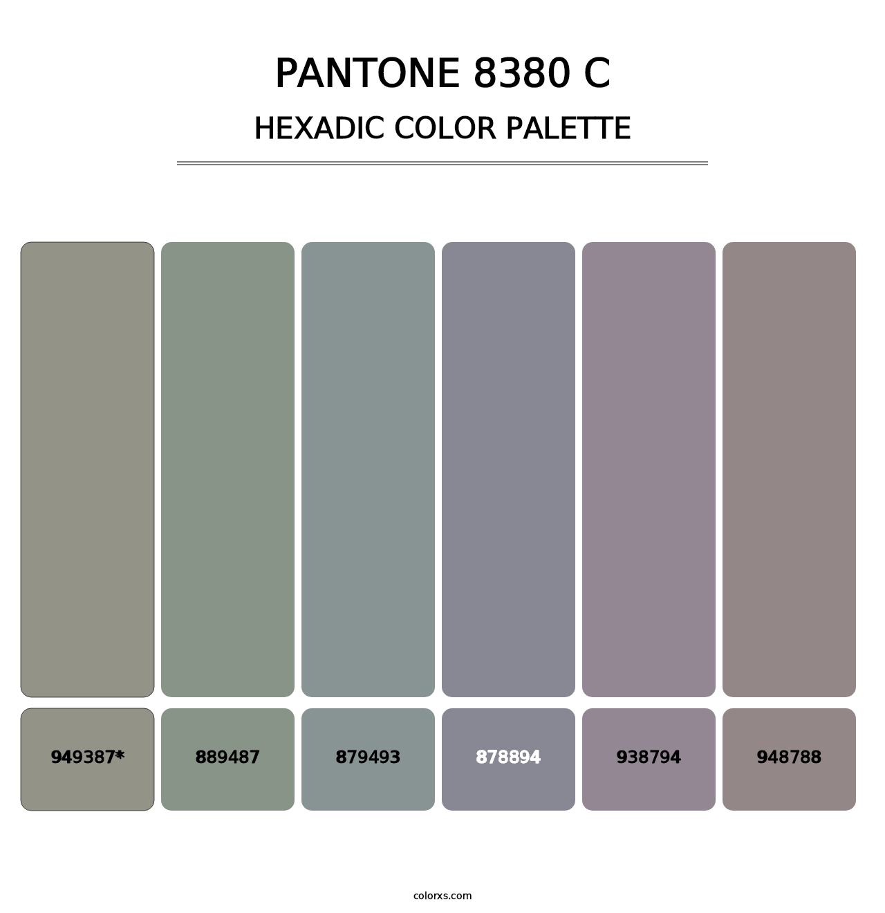 PANTONE 8380 C - Hexadic Color Palette