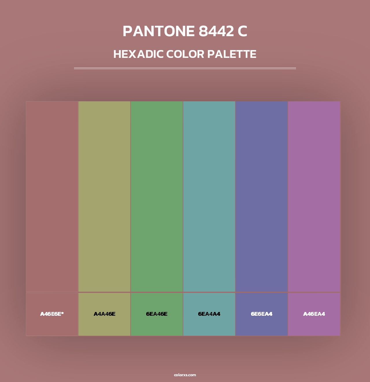 PANTONE 8442 C - Hexadic Color Palette