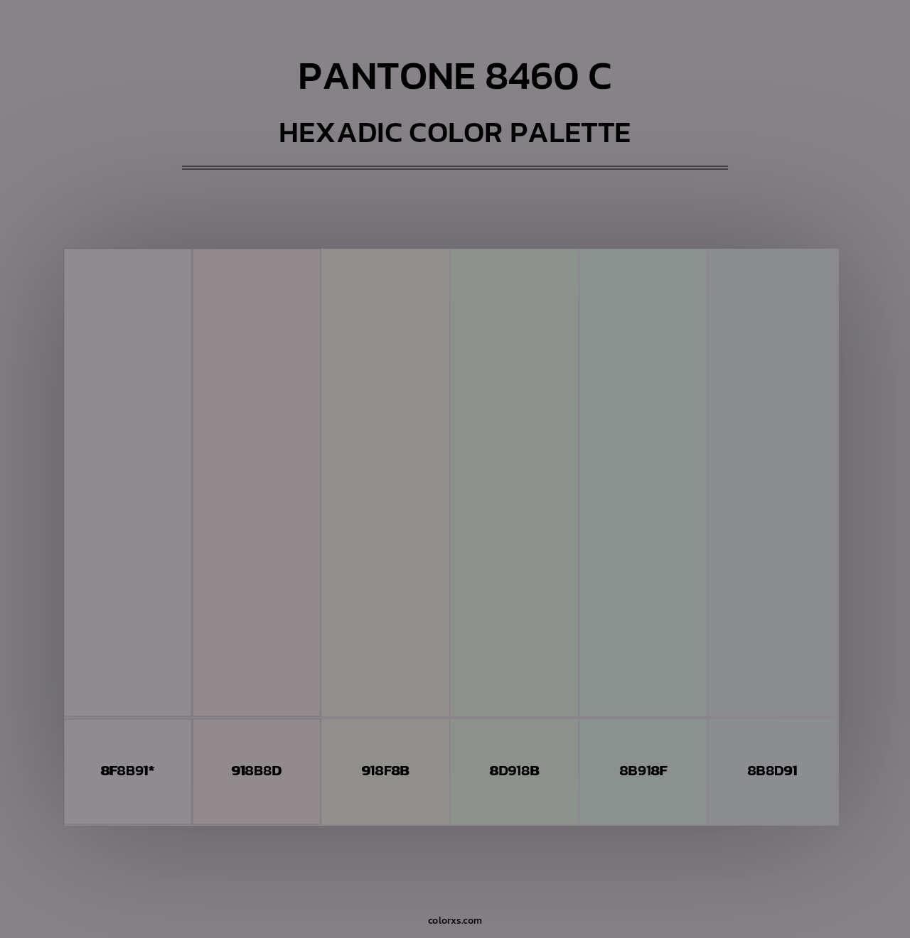 PANTONE 8460 C - Hexadic Color Palette