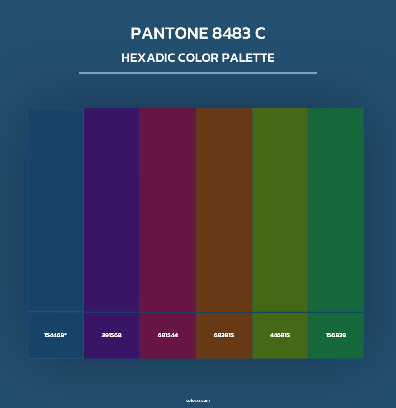 PANTONE 8483 C - Hexadic Color Palette