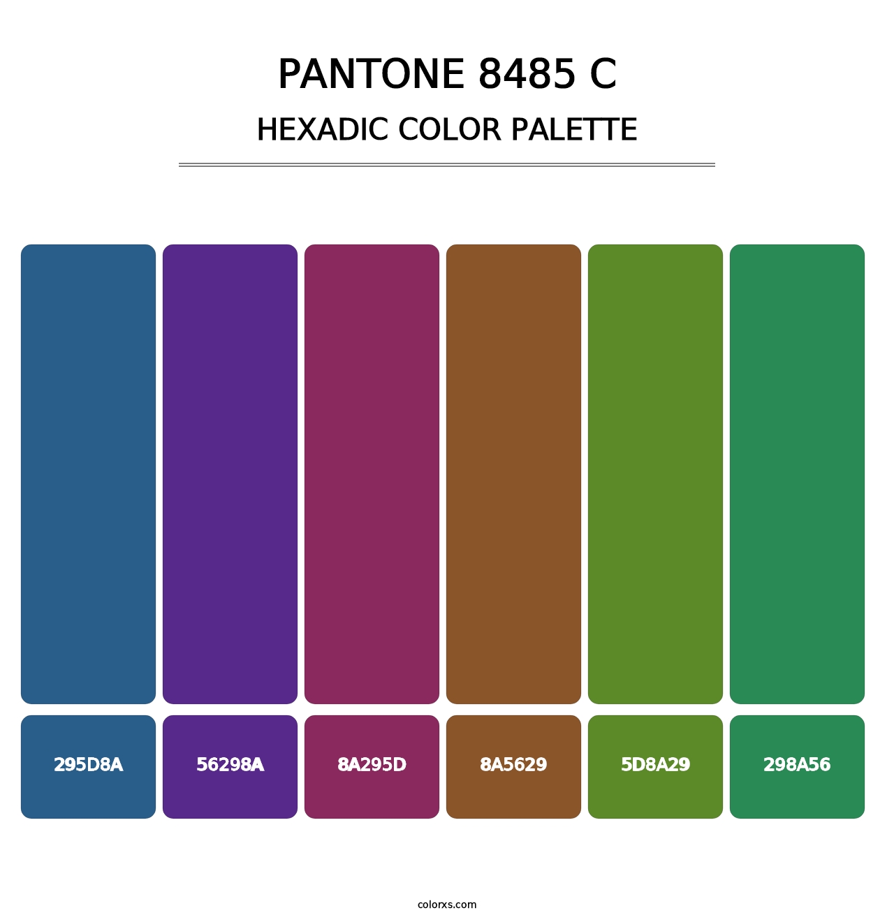 PANTONE 8485 C - Hexadic Color Palette