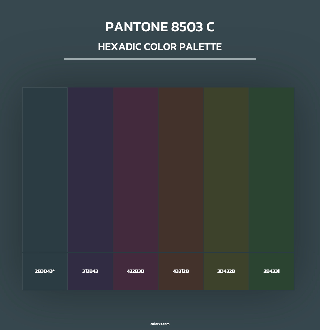 PANTONE 8503 C - Hexadic Color Palette