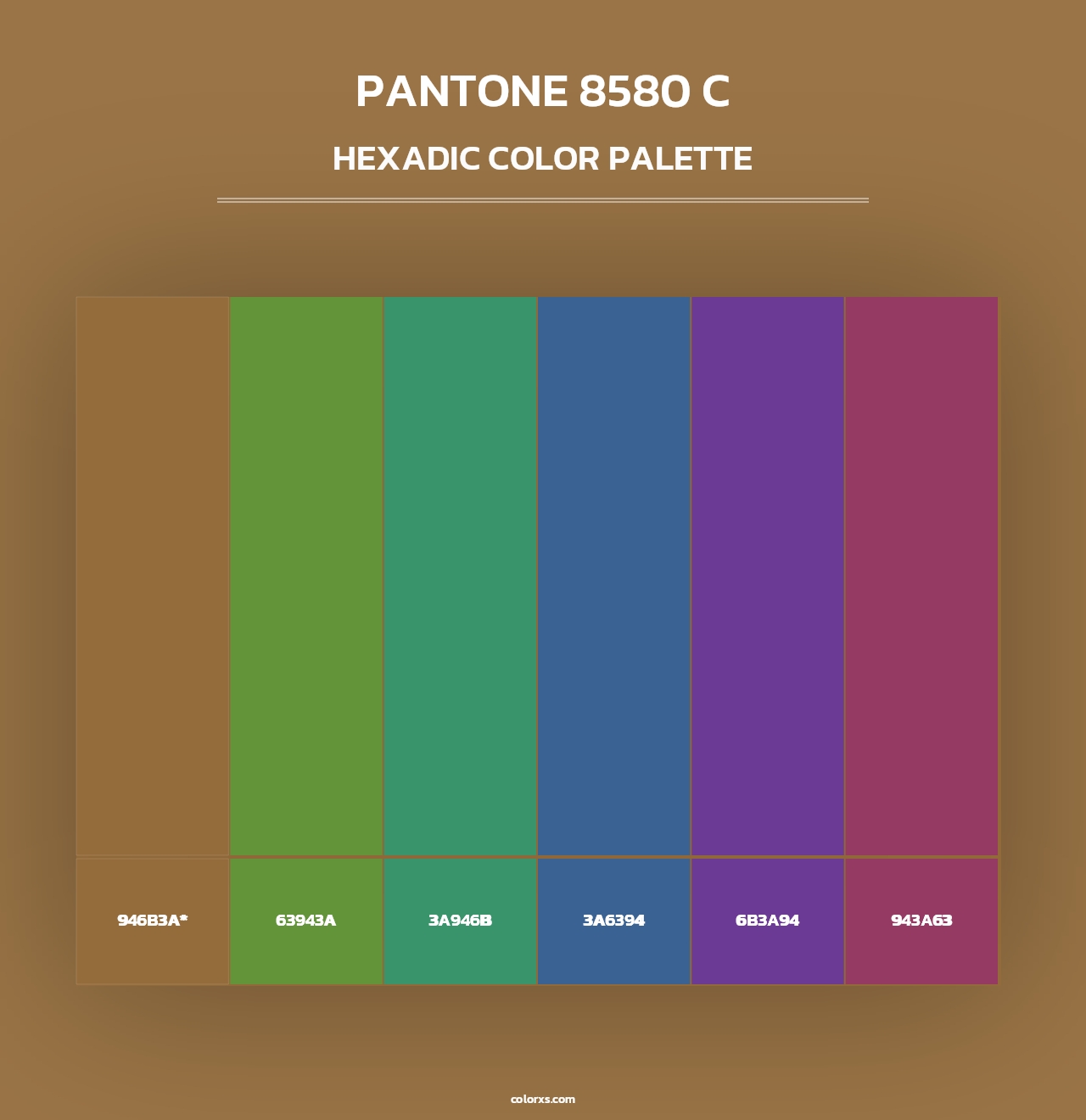 PANTONE 8580 C - Hexadic Color Palette