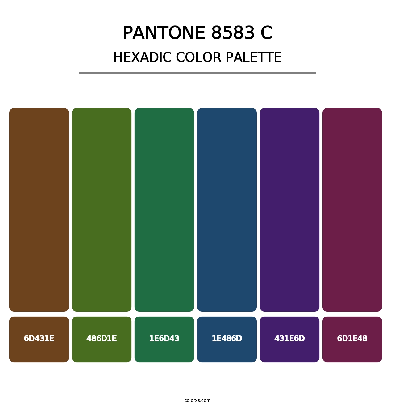 PANTONE 8583 C - Hexadic Color Palette