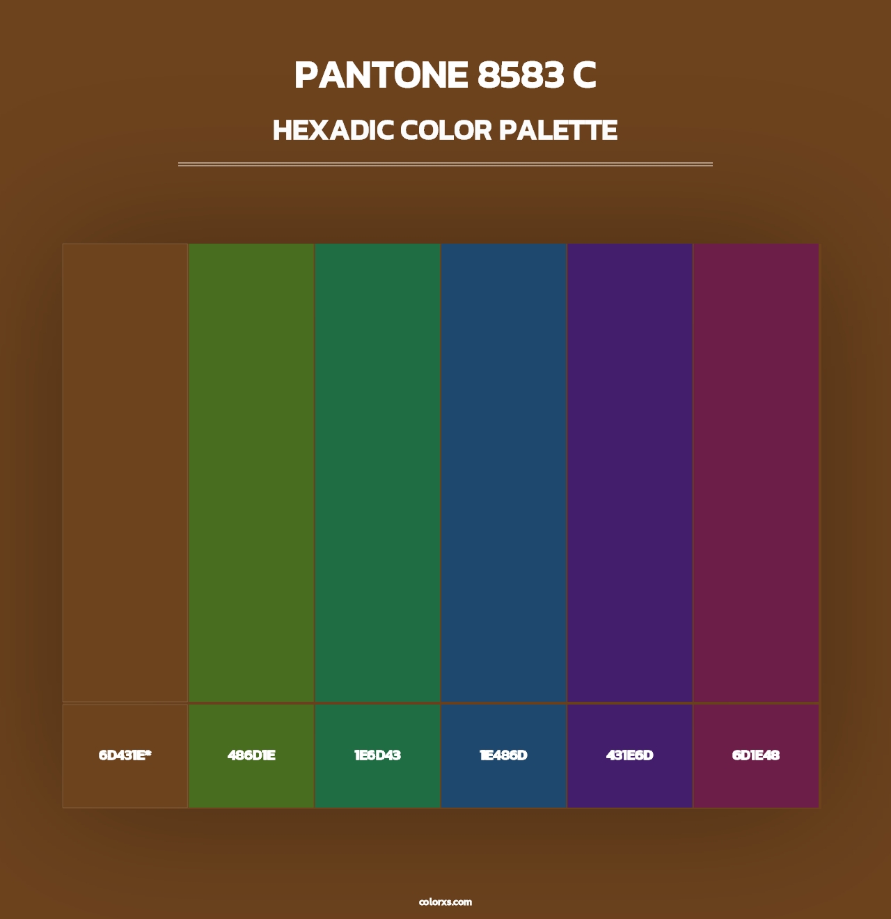 PANTONE 8583 C - Hexadic Color Palette