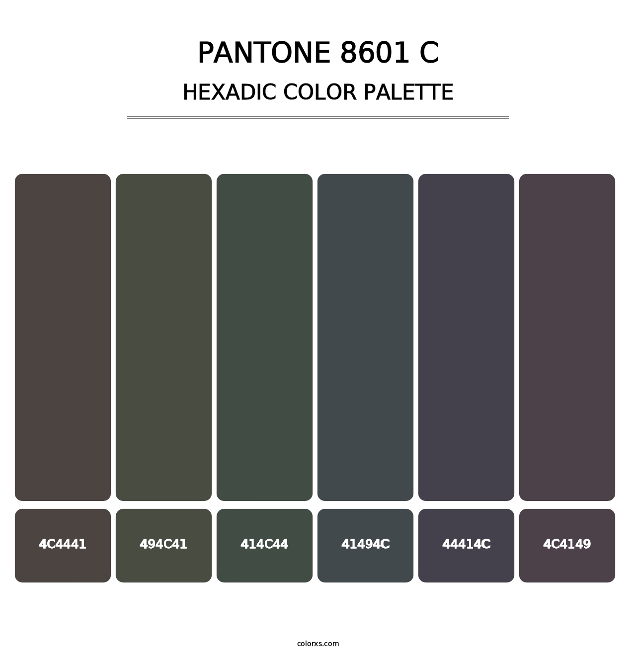 PANTONE 8601 C - Hexadic Color Palette