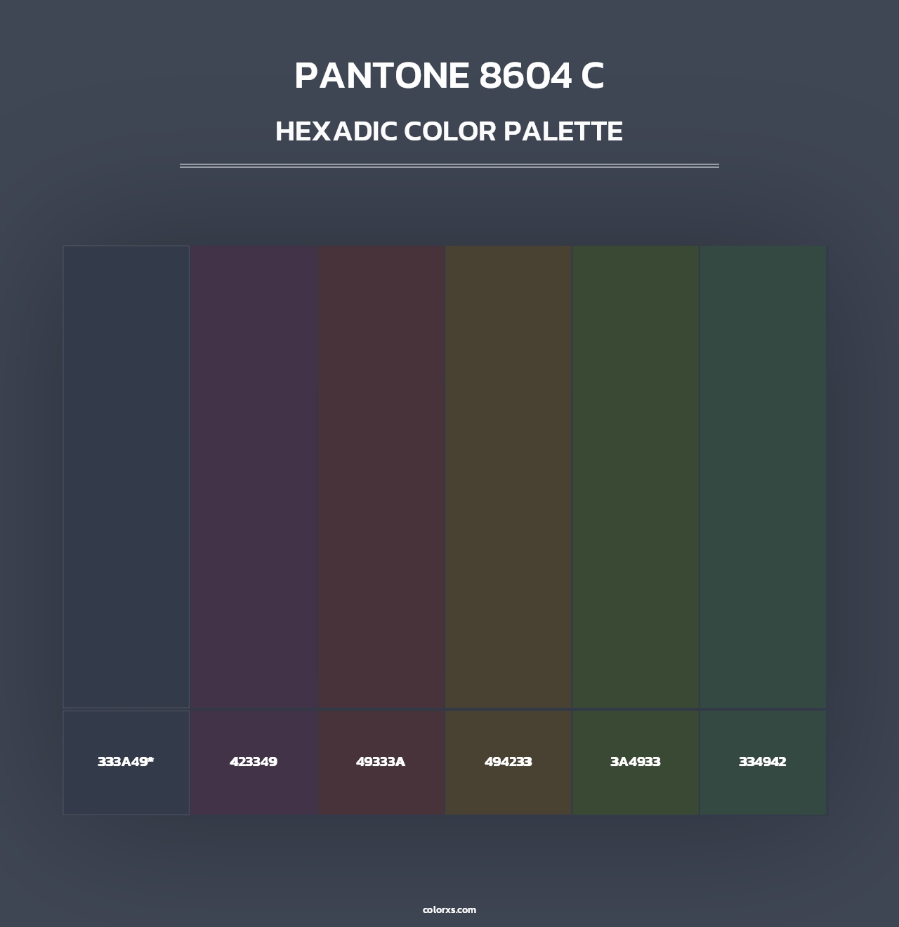 PANTONE 8604 C - Hexadic Color Palette