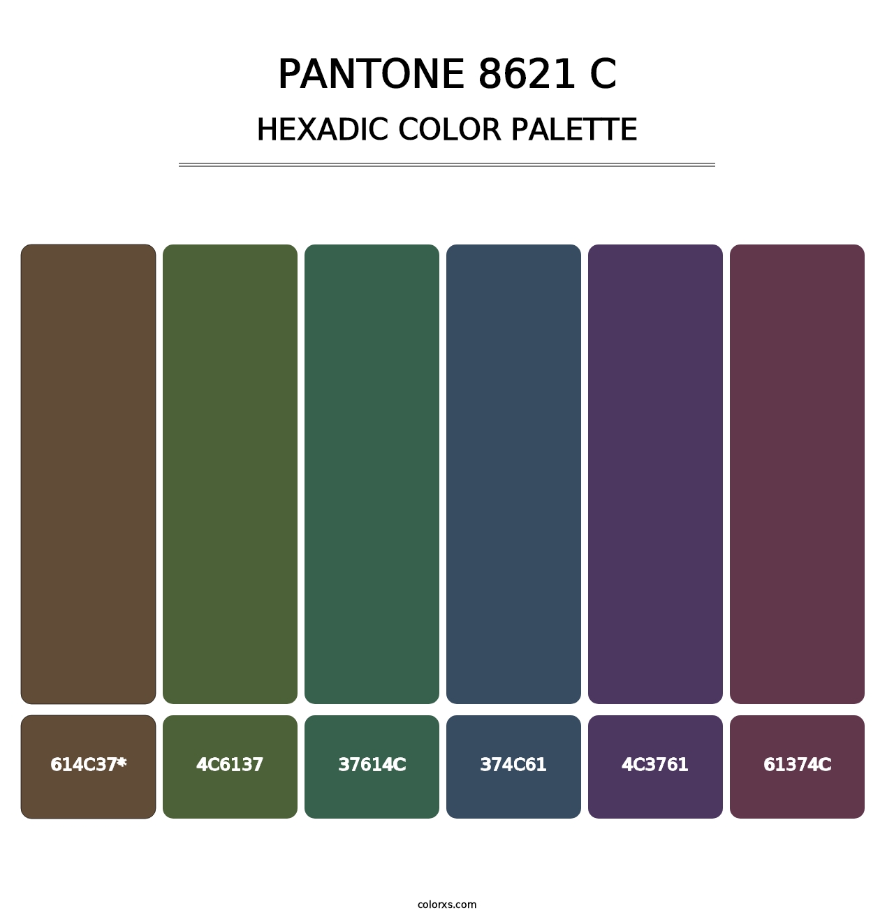 PANTONE 8621 C - Hexadic Color Palette