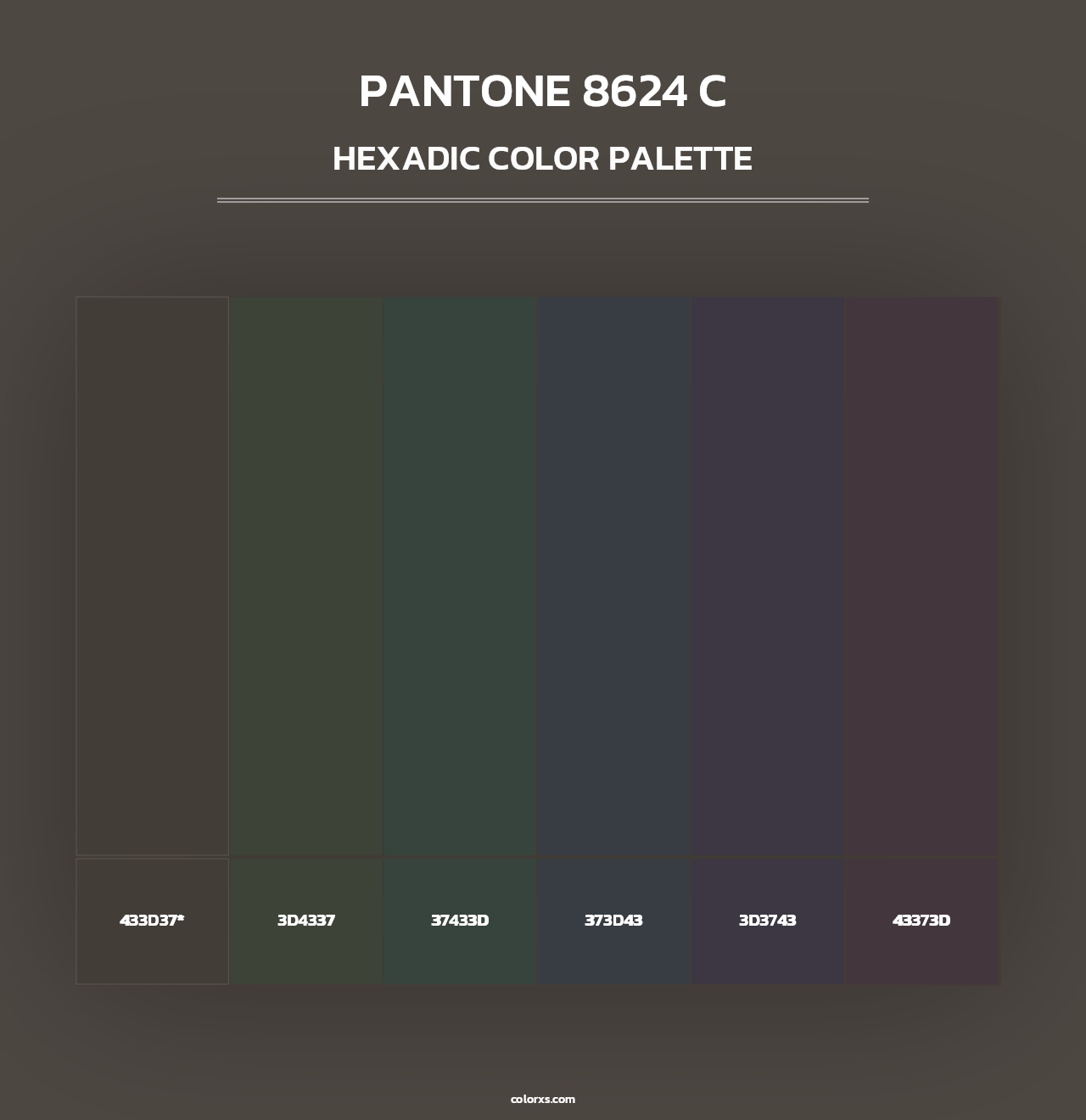 PANTONE 8624 C - Hexadic Color Palette