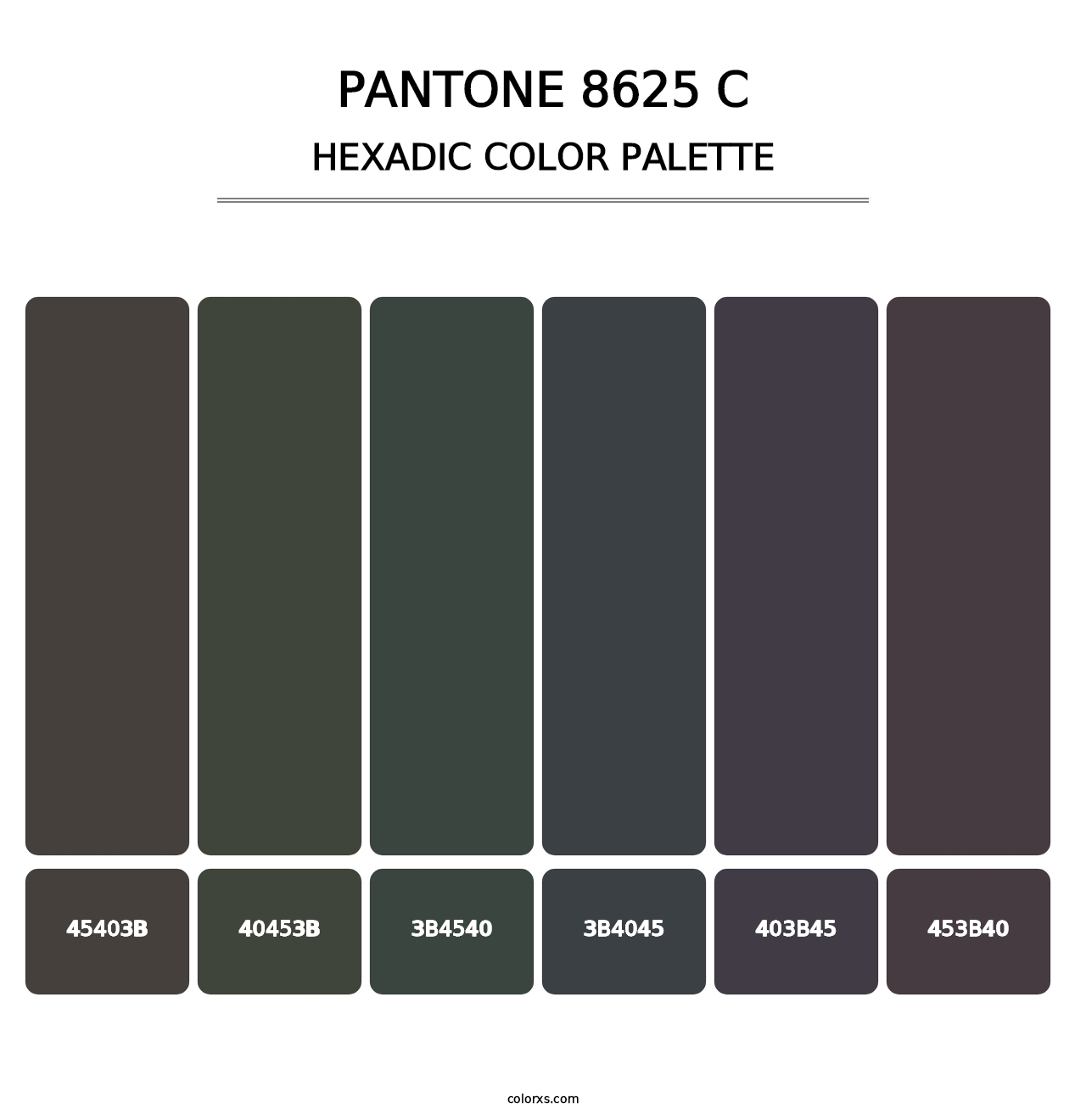 PANTONE 8625 C - Hexadic Color Palette