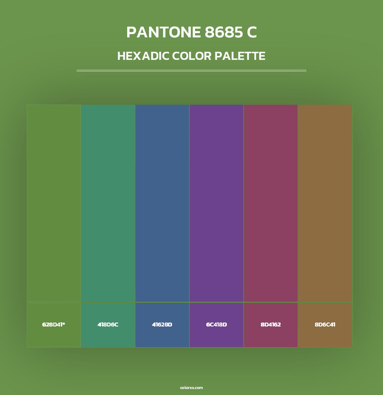 PANTONE 8685 C - Hexadic Color Palette