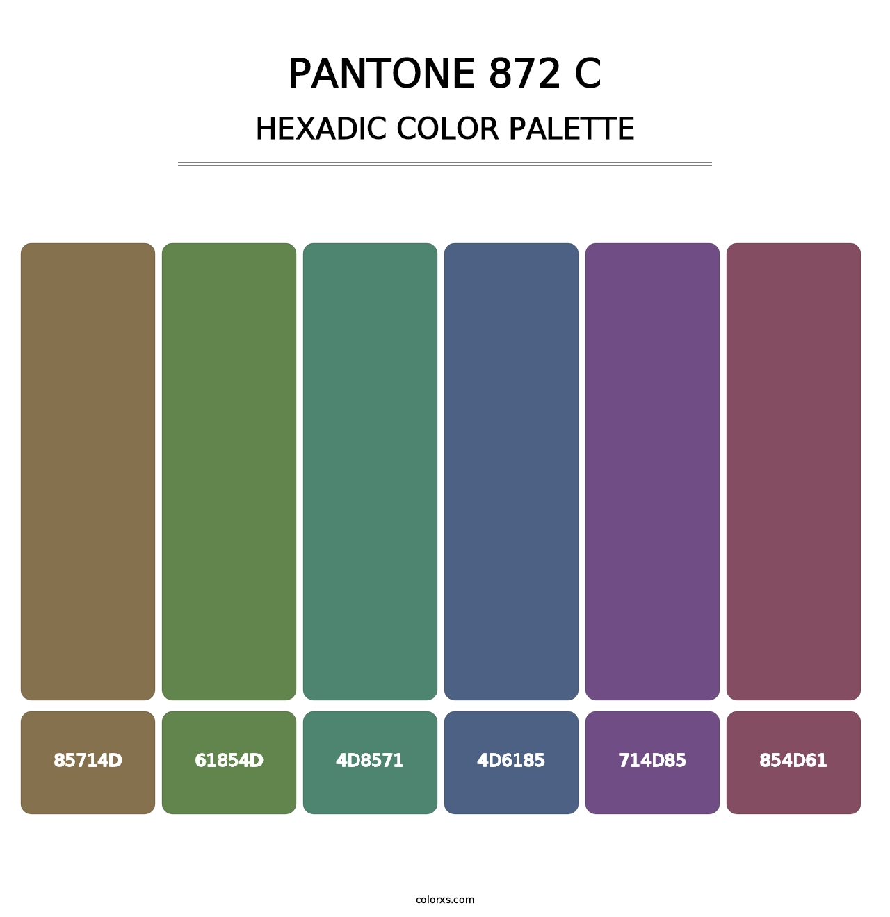 PANTONE 872 C - Hexadic Color Palette