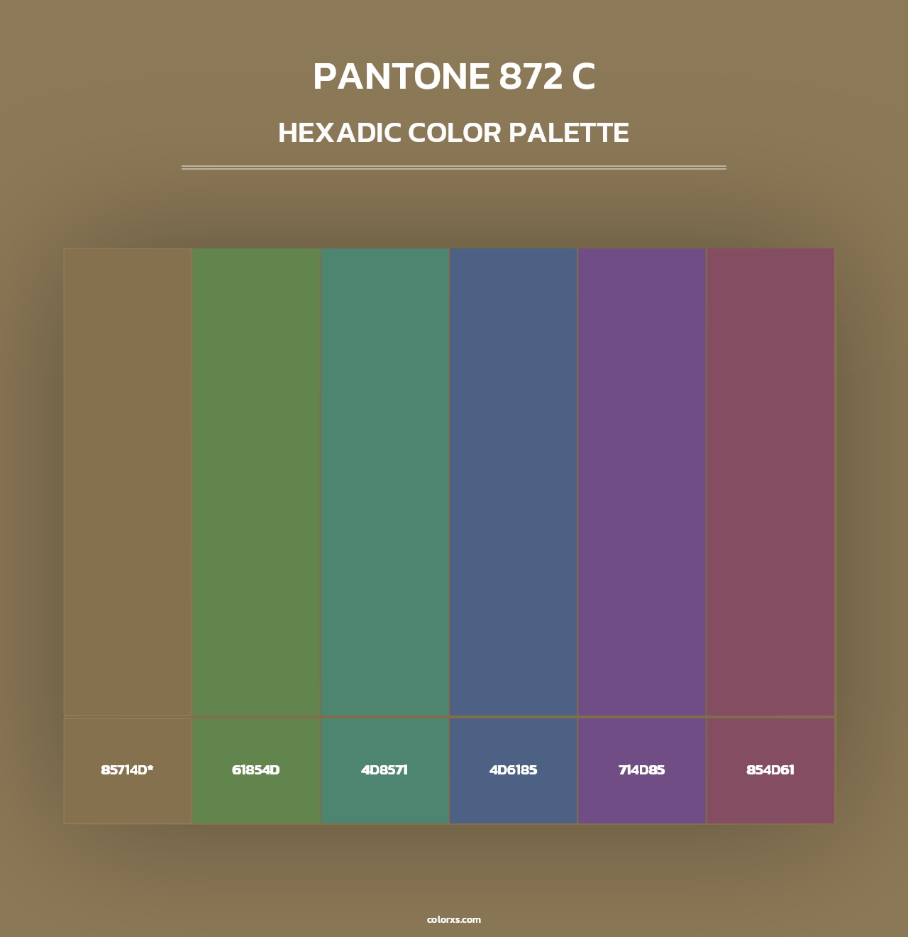 PANTONE 872 C - Hexadic Color Palette