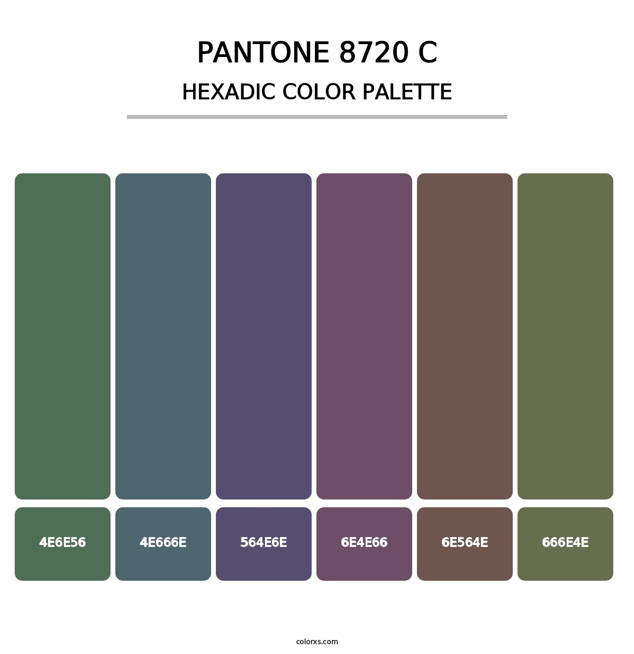PANTONE 8720 C - Hexadic Color Palette