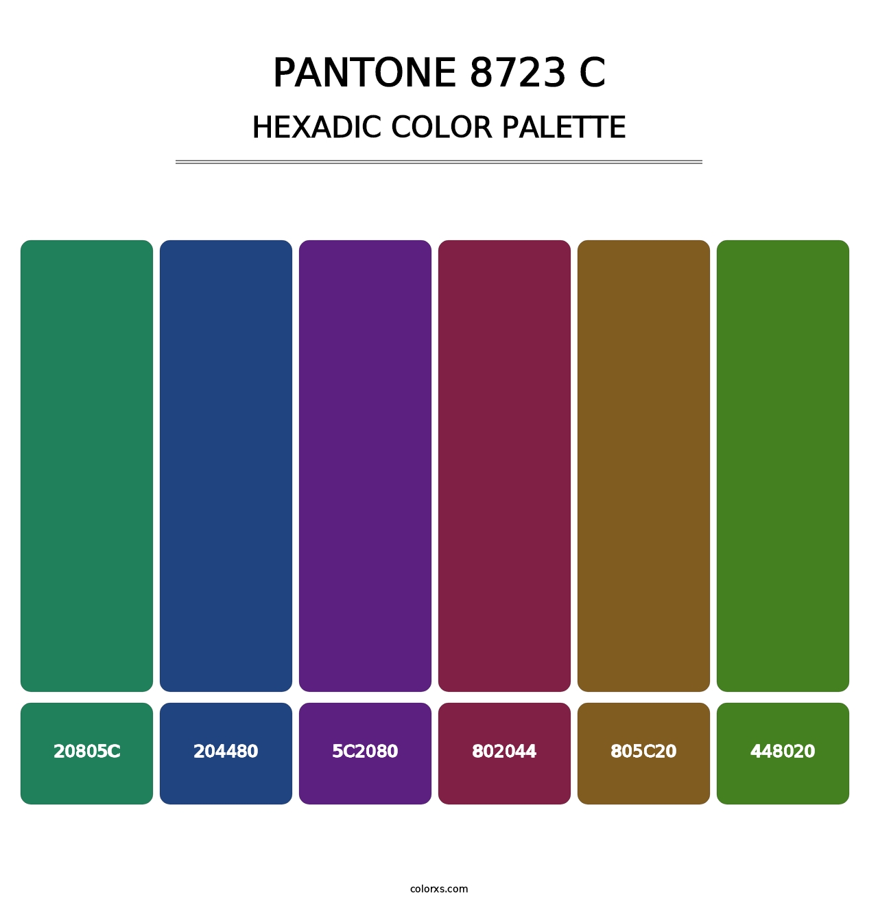 PANTONE 8723 C - Hexadic Color Palette