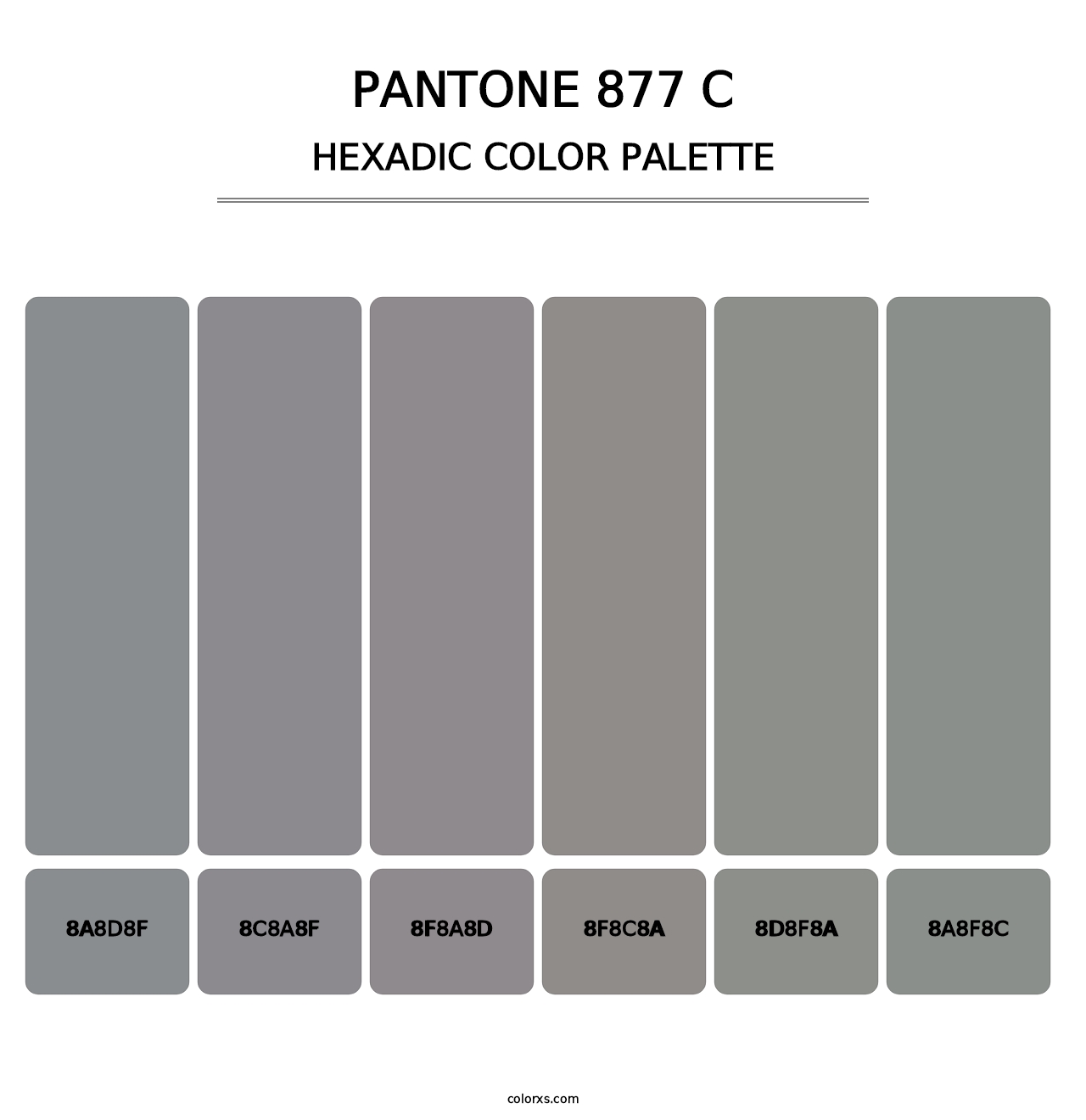 PANTONE 877 C - Hexadic Color Palette
