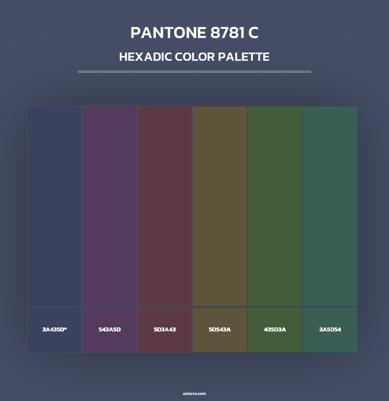 PANTONE 8781 C - Hexadic Color Palette