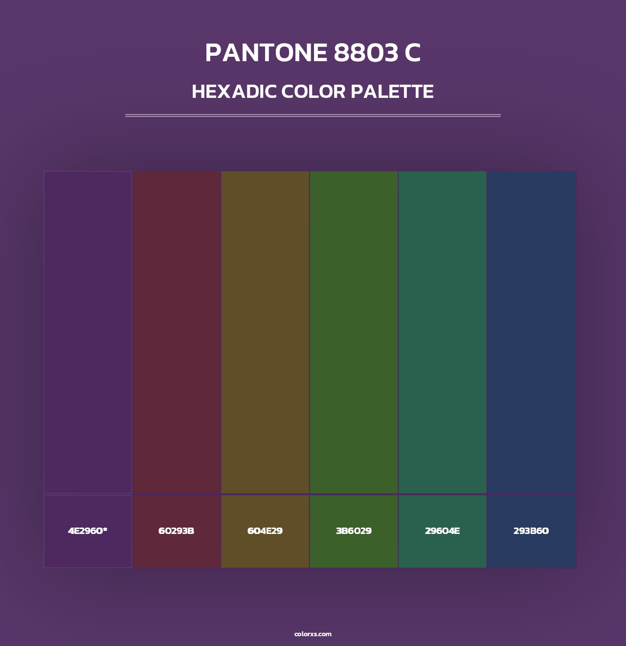 PANTONE 8803 C - Hexadic Color Palette