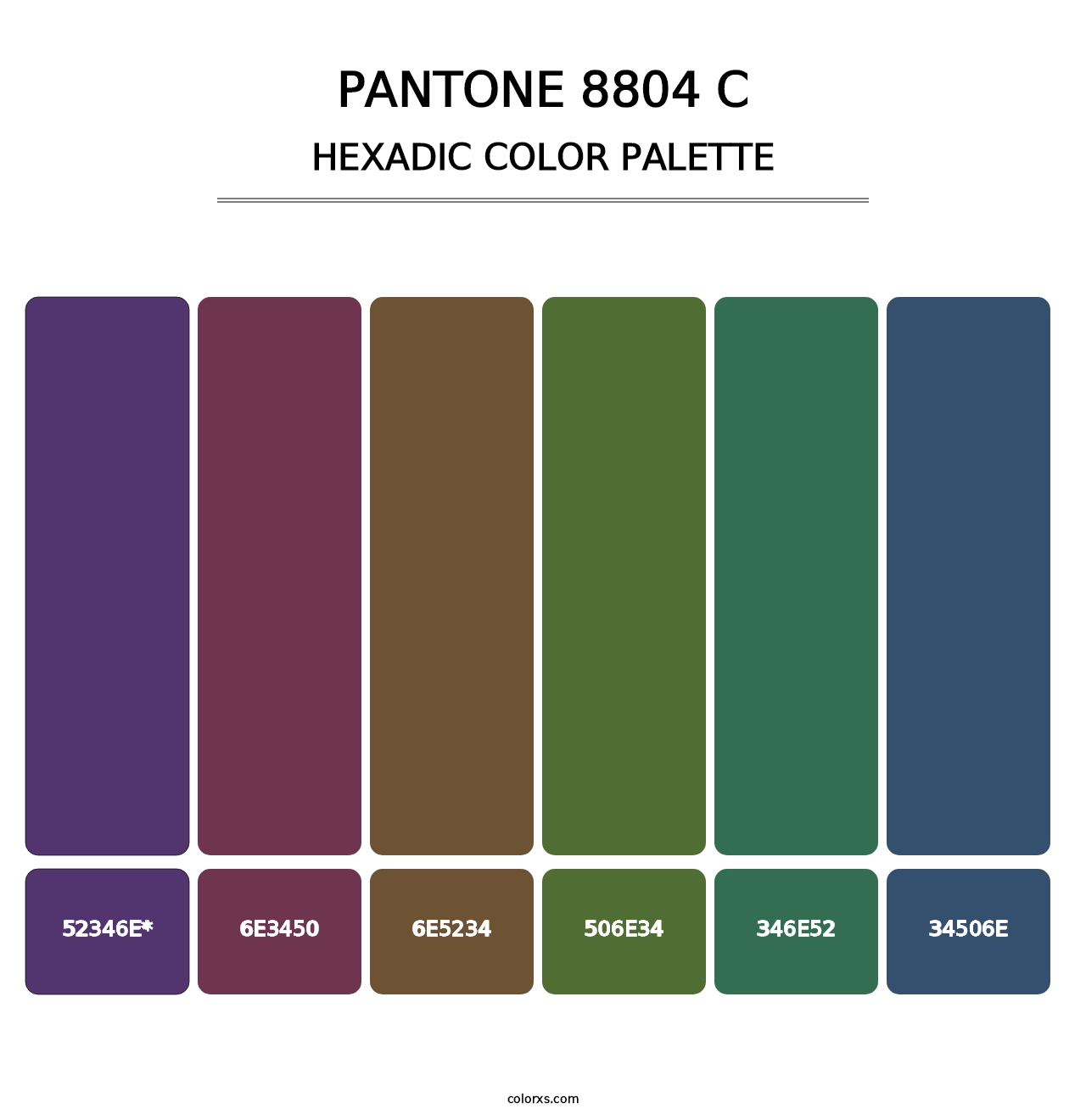 PANTONE 8804 C - Hexadic Color Palette