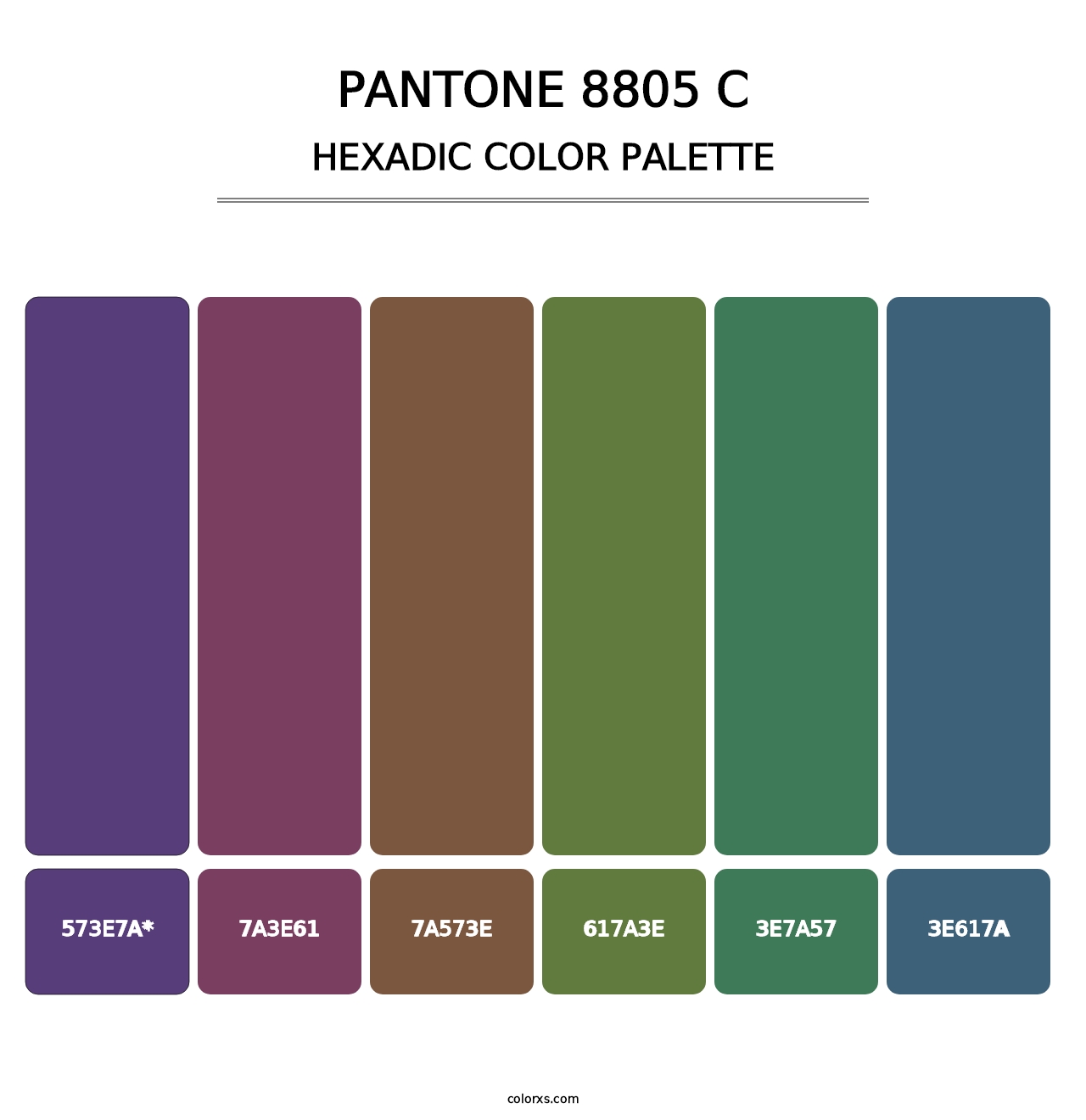 PANTONE 8805 C - Hexadic Color Palette