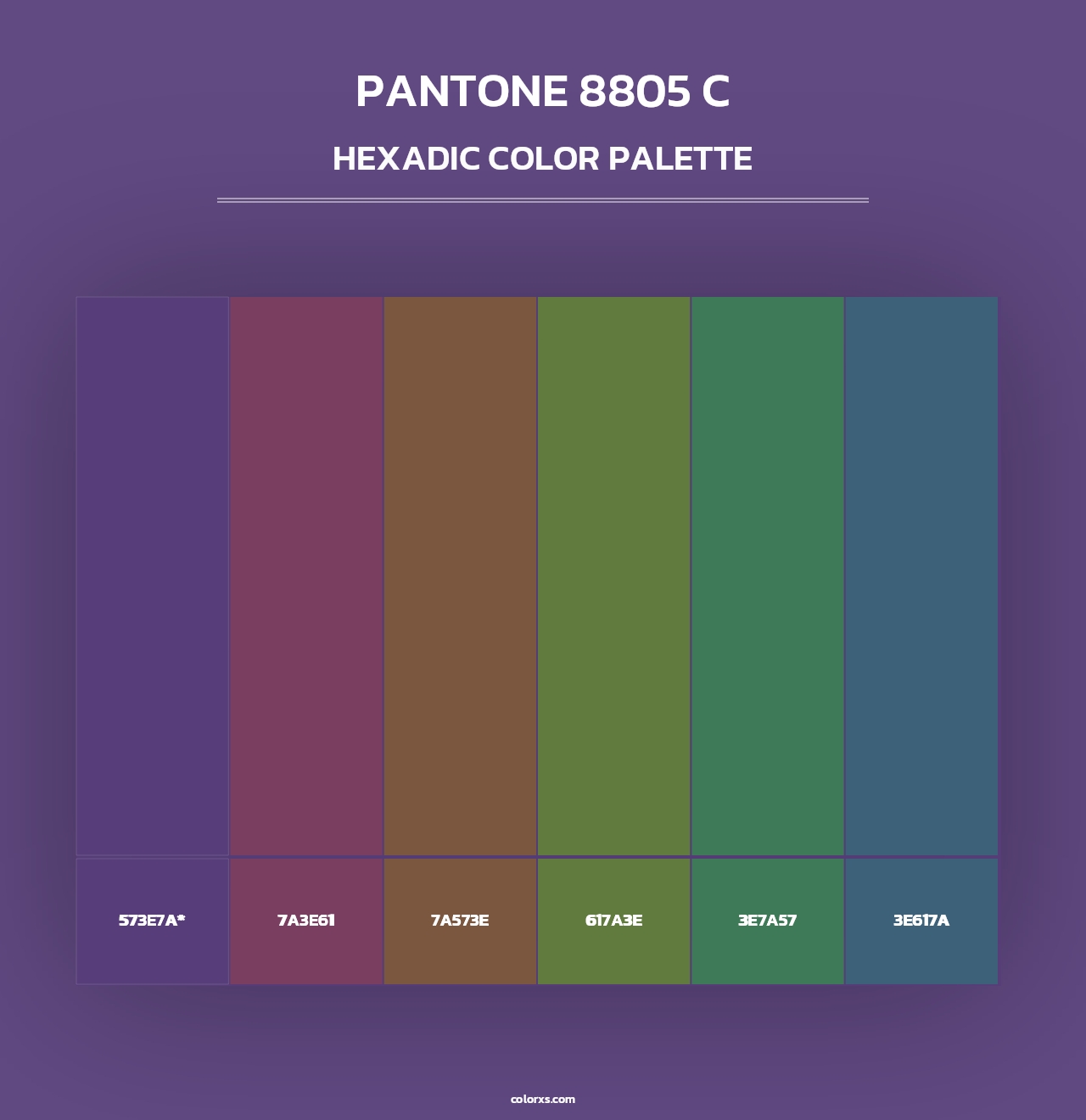 PANTONE 8805 C - Hexadic Color Palette