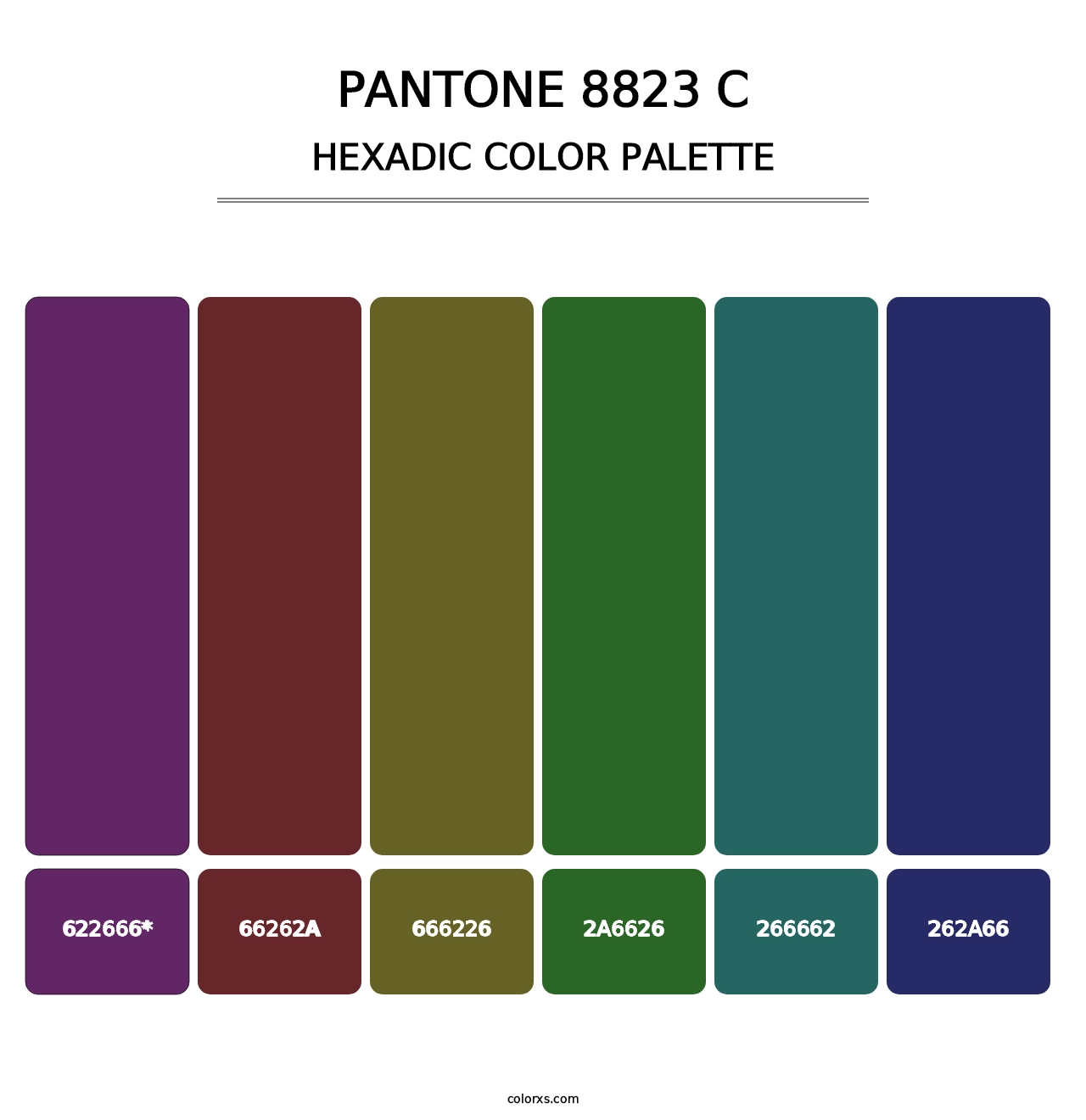 PANTONE 8823 C - Hexadic Color Palette