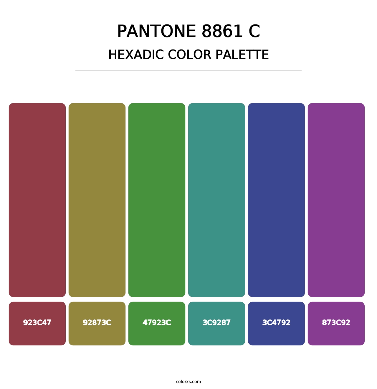 PANTONE 8861 C - Hexadic Color Palette
