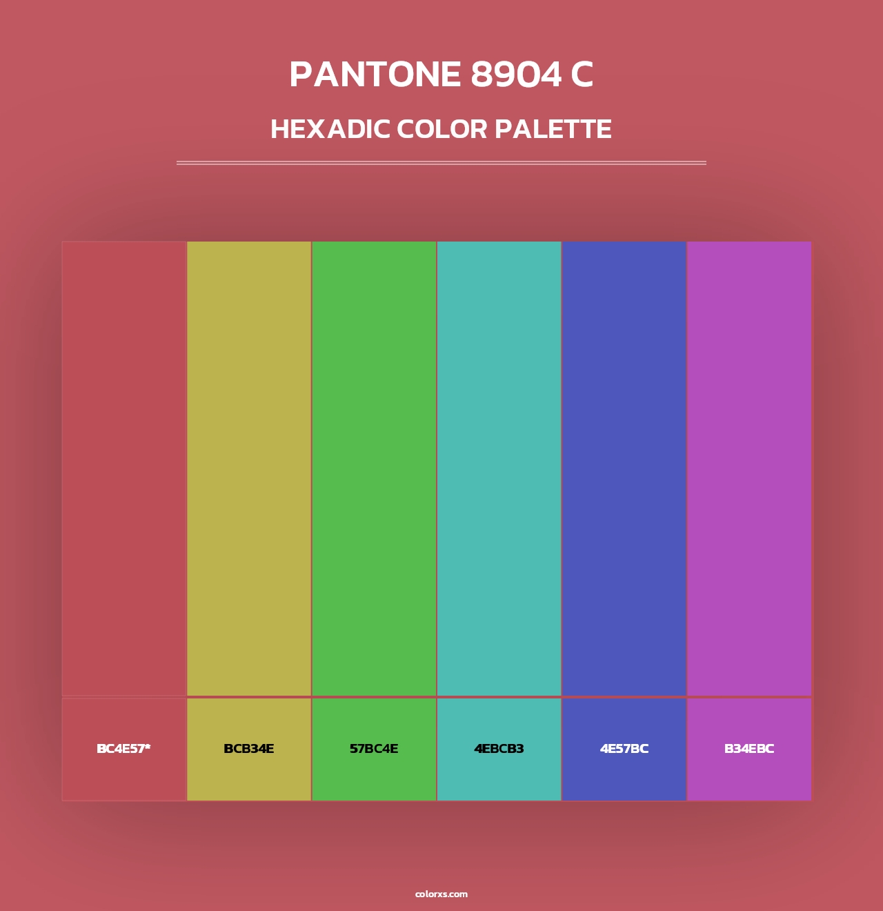 PANTONE 8904 C - Hexadic Color Palette