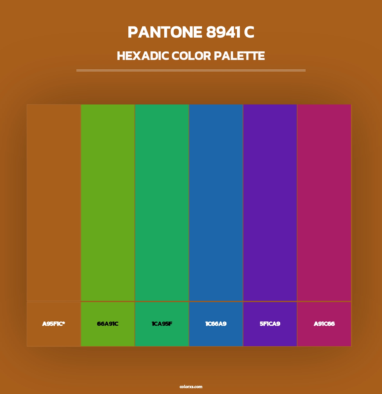 PANTONE 8941 C - Hexadic Color Palette